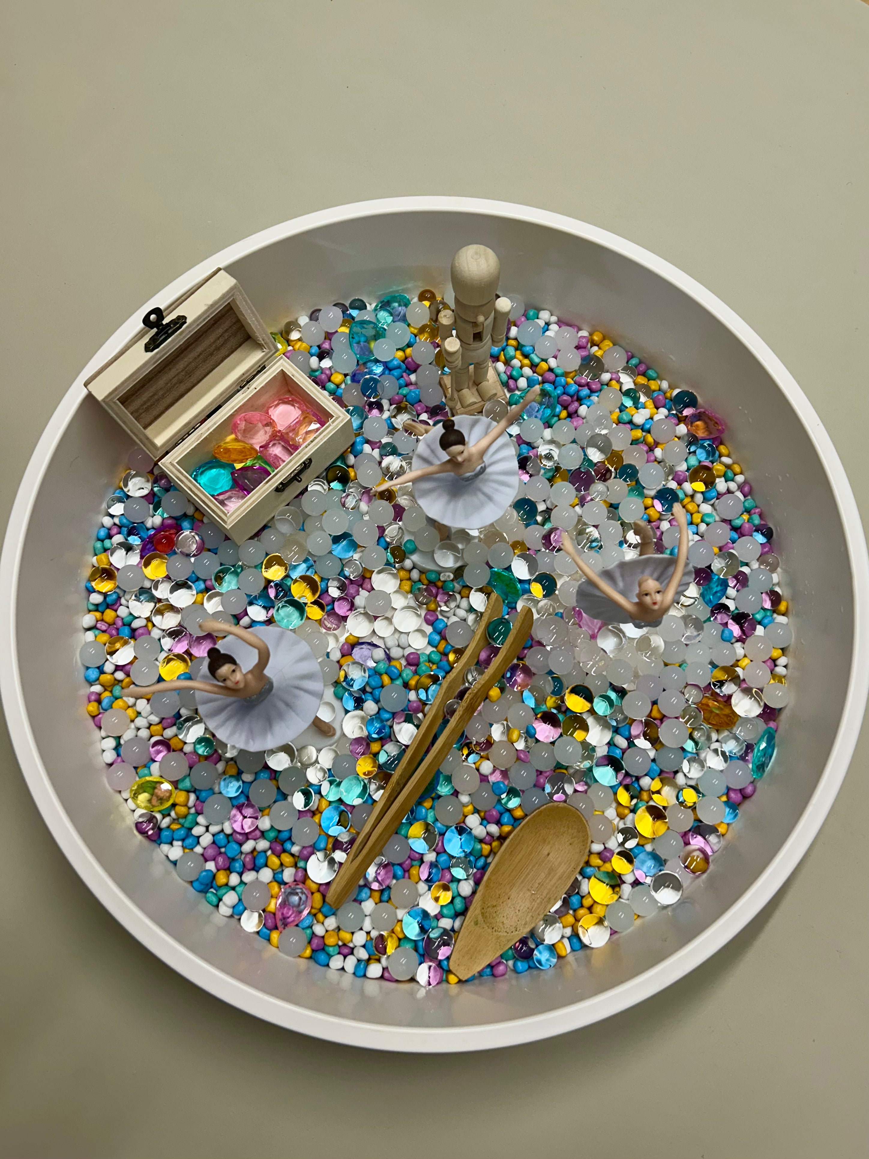Pour and Play Sensory Set — OT-designed themed sensory play for children 3 years and older. Balerina set