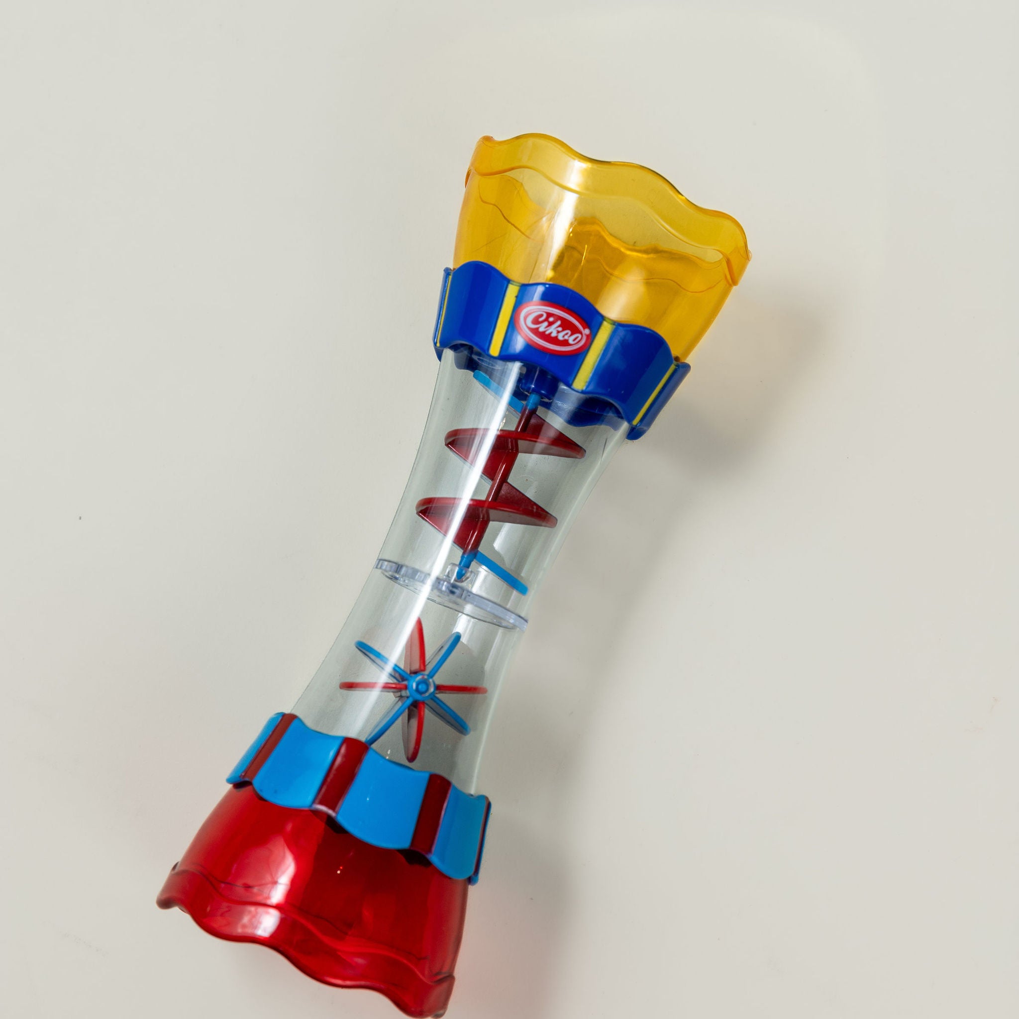 Bath play rain maker toy with spinning water wheels