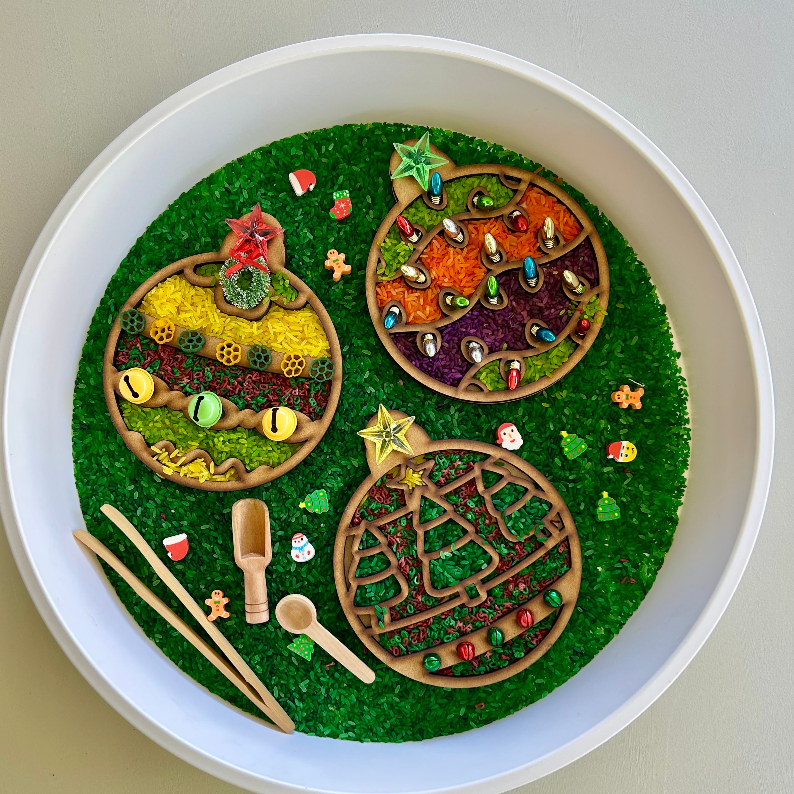 Pour and Play Sensory Set — OT-designed themed sensory play for children 3 years and older. Christmas Eve
