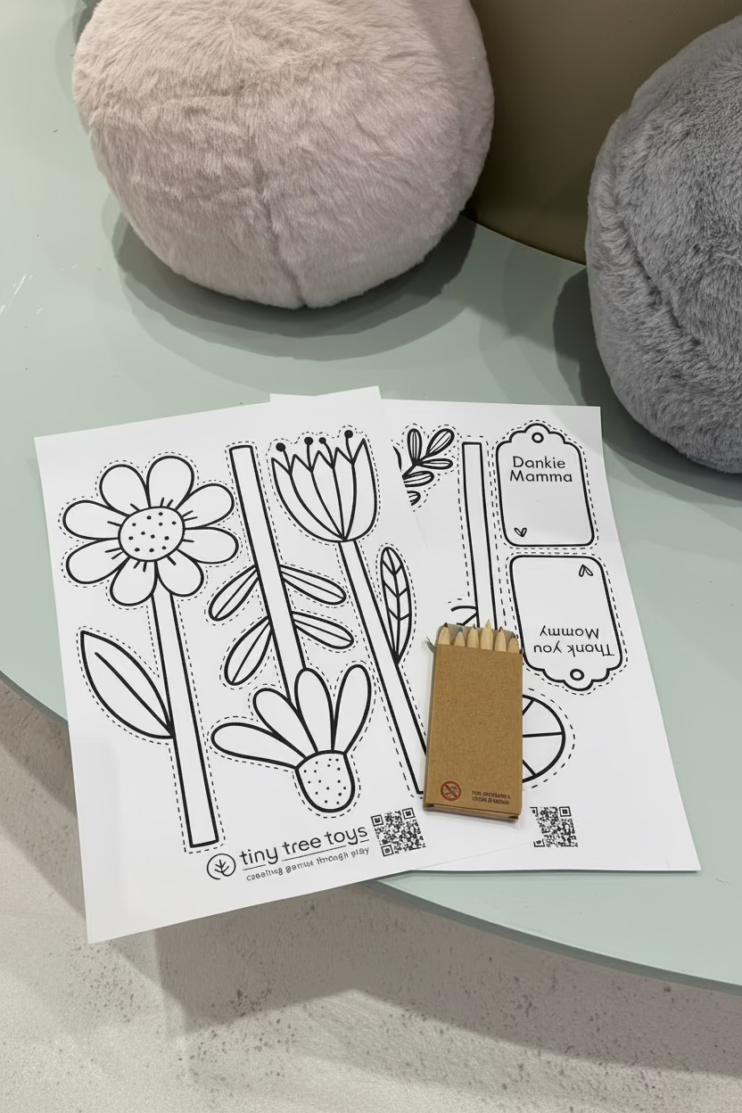 Colour your own paper flower bouquet