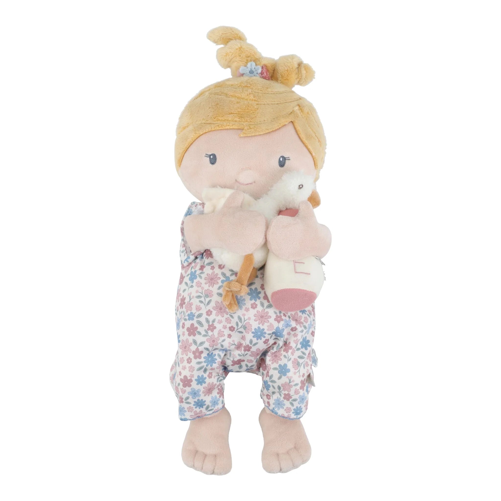 Cute Little Dutch plush doll in floral outfit