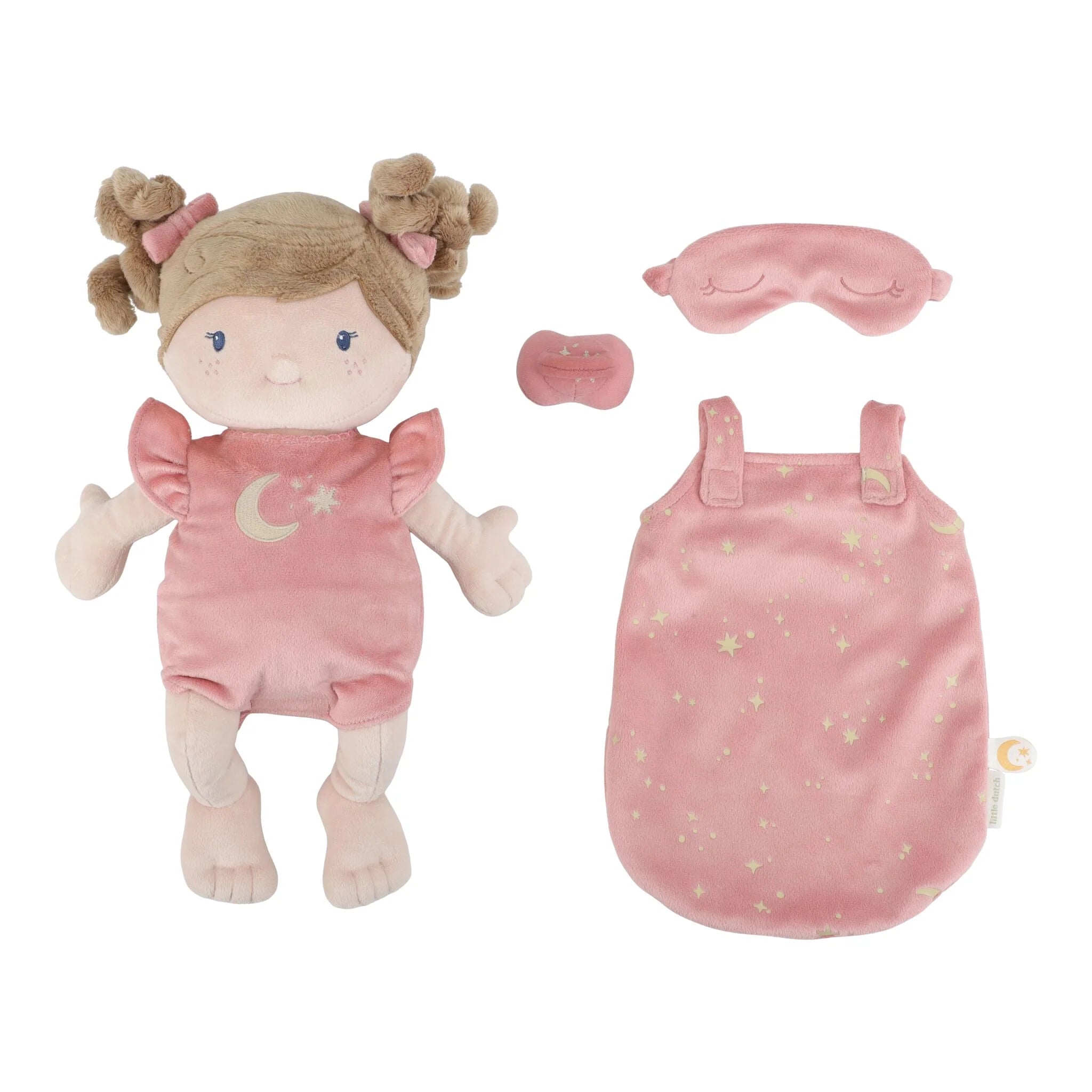 Cute Little Dutch plush doll in pink outfit