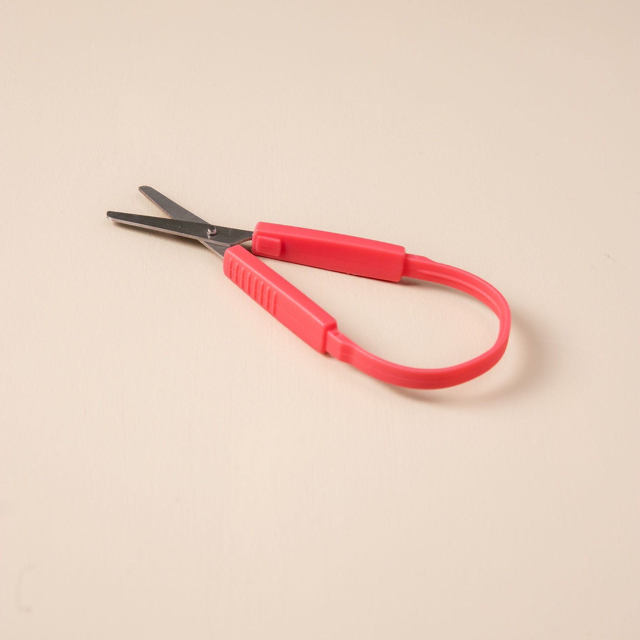Close up of easy grip scissors with blades