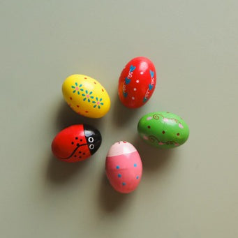 Close up of colourful percussion instruments