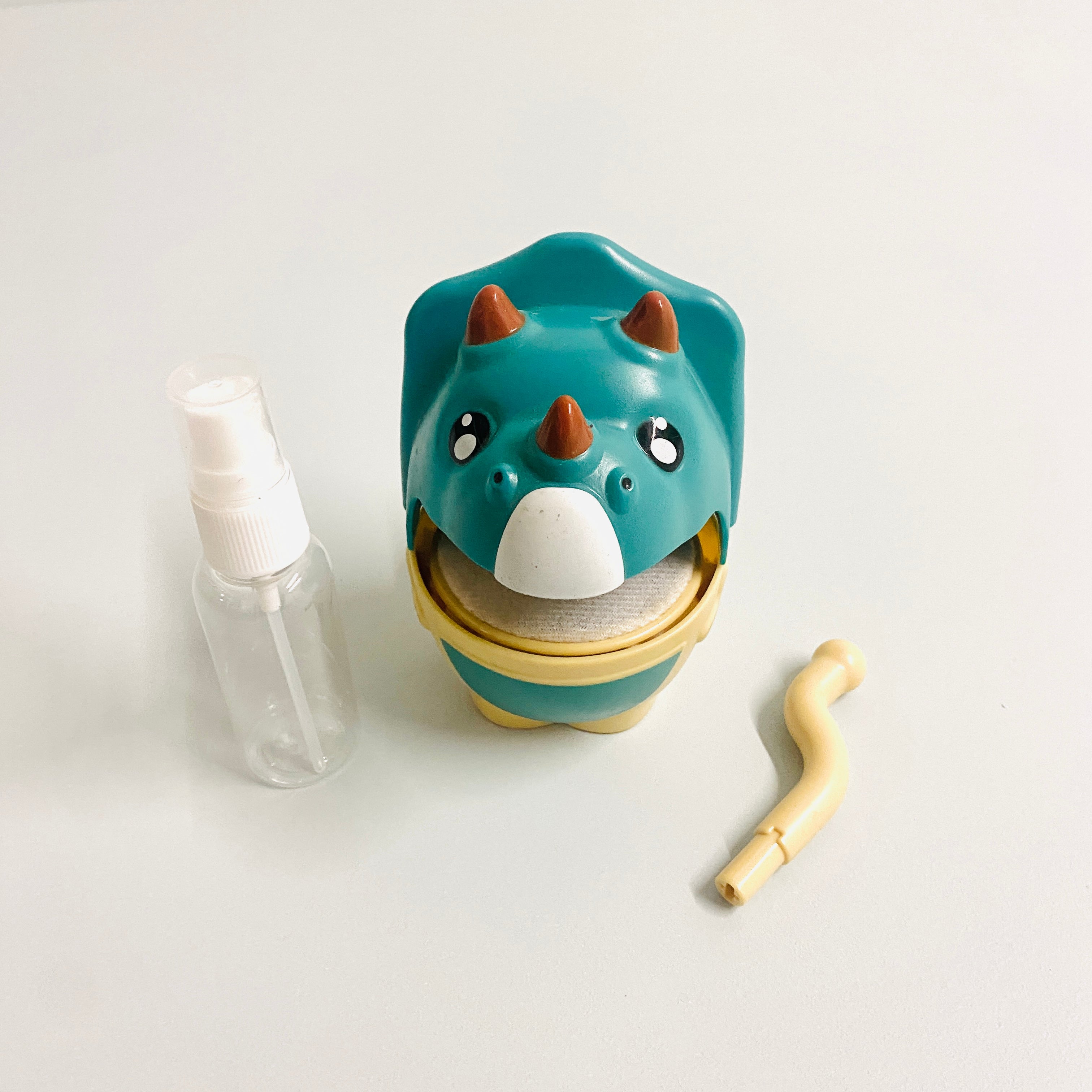 Kids bubble blowing whistle toy close up