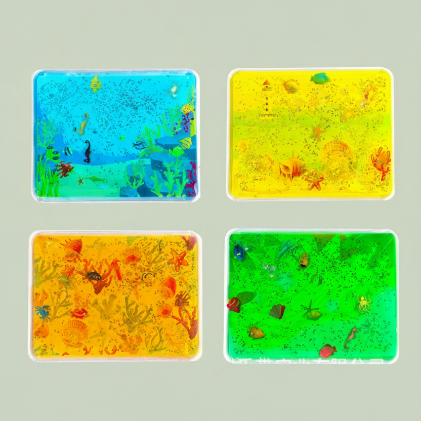 liquid rectangle placemats with under the sea theme 4 diffent colours