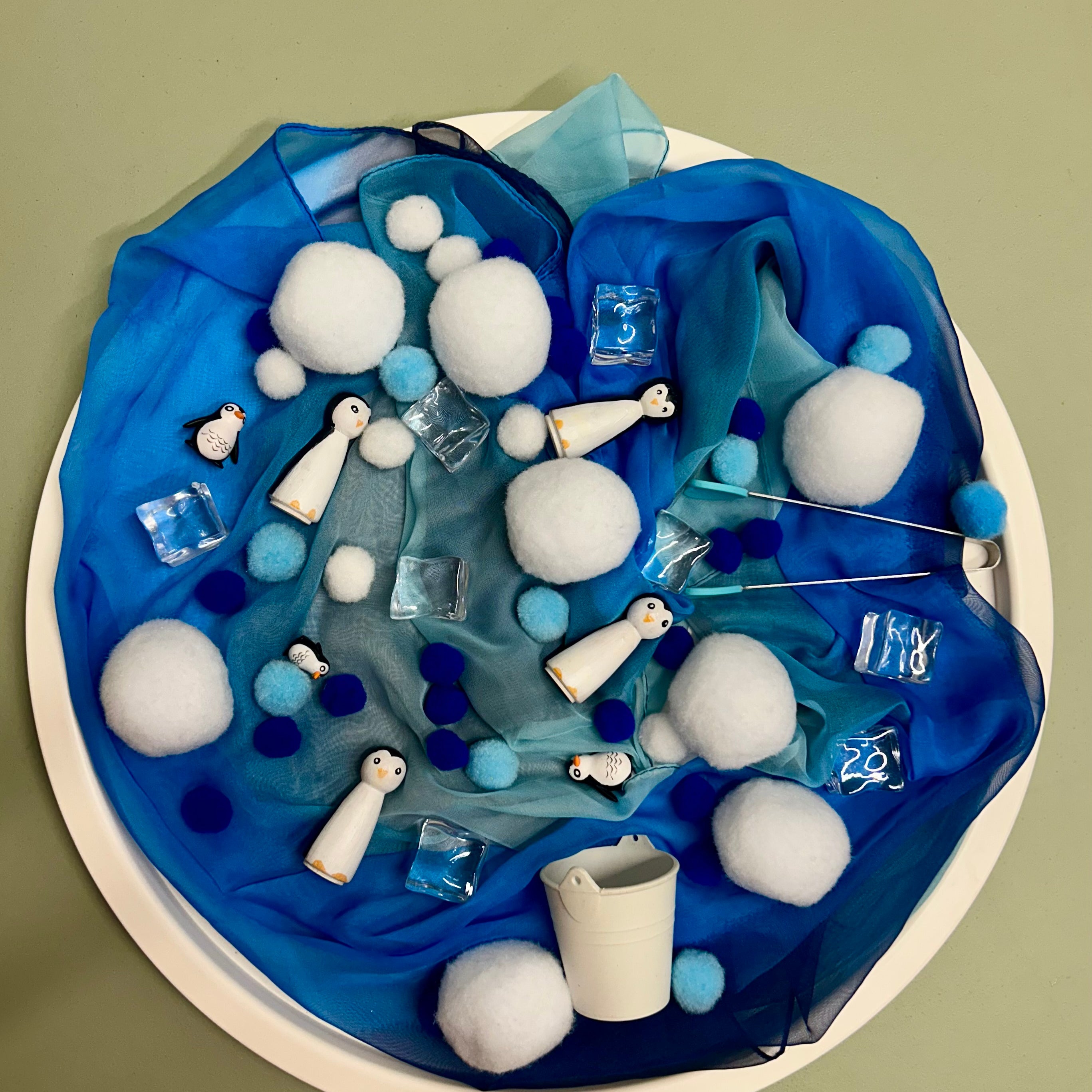Pour and Play Sensory Set — OT-designed themed sensory play for children 3 years and older. Penguin set