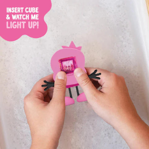 Sensory bath toy glowing pink