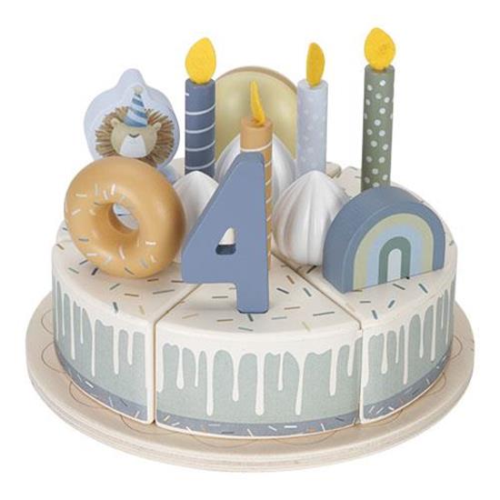 Sliceable wooden cake toy for children