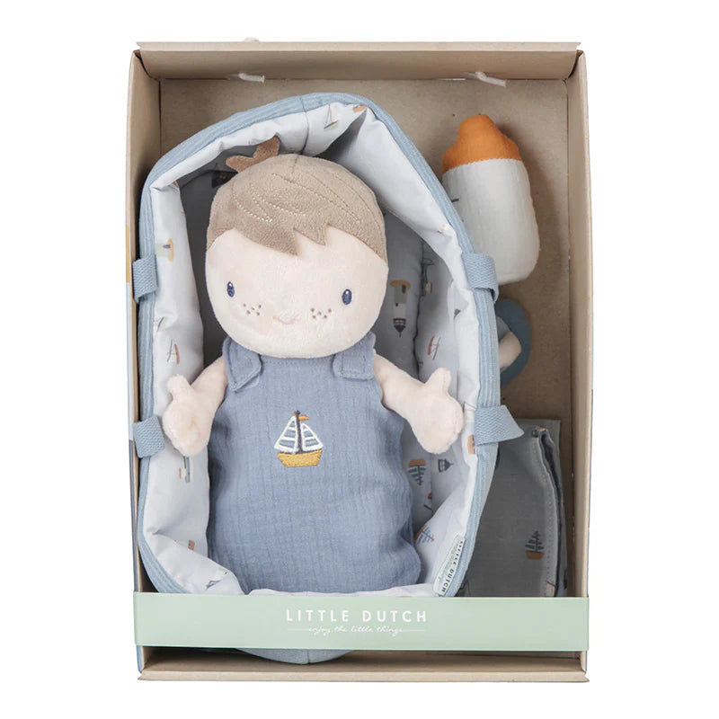 Soft plush baby doll Jim for imaginative play
