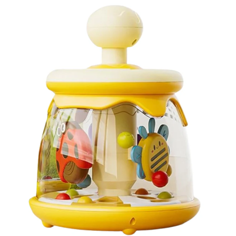 Press and spin baby toy