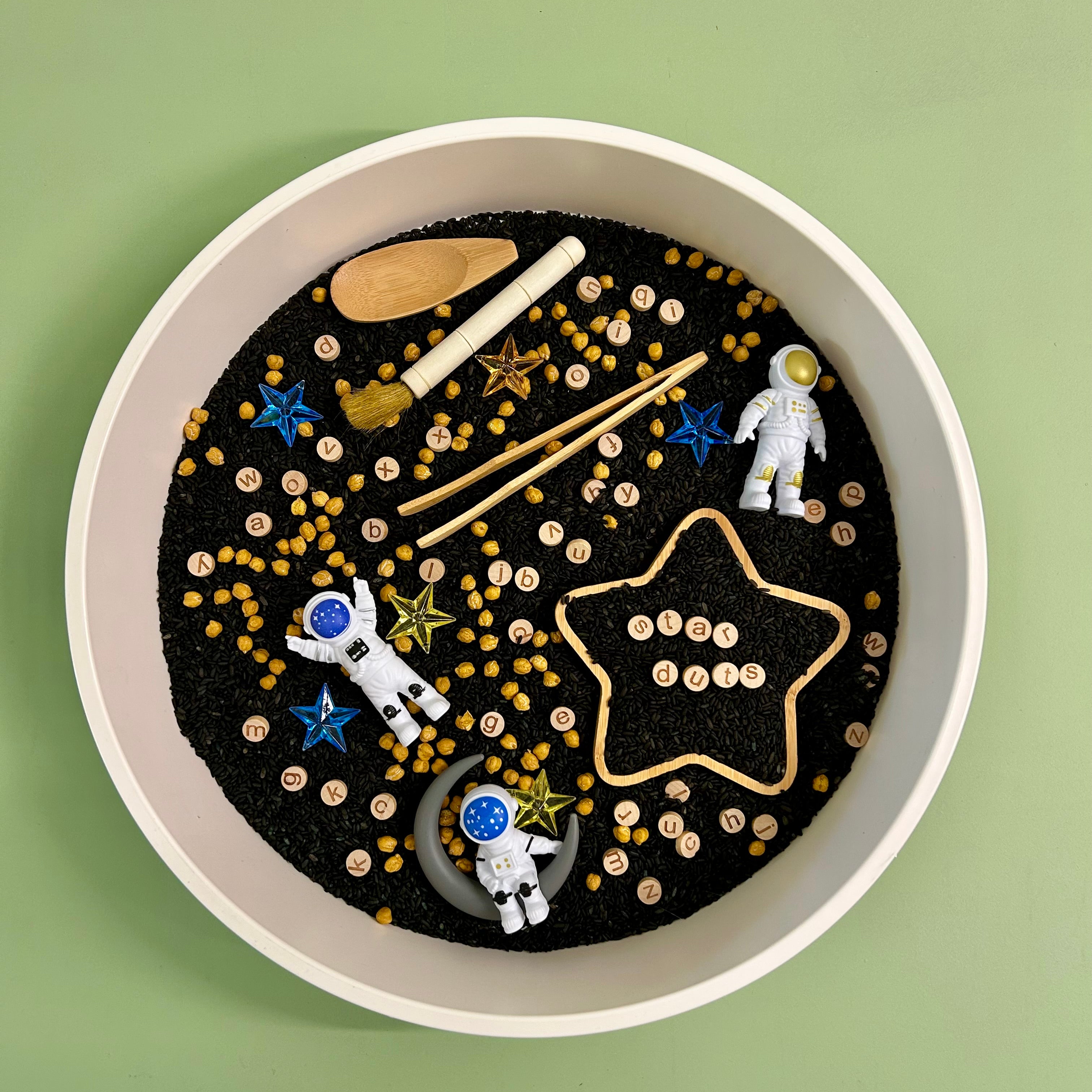 Pour and Play Sensory Set — OT-designed themed sensory play for children 3 years and older. Star Dust