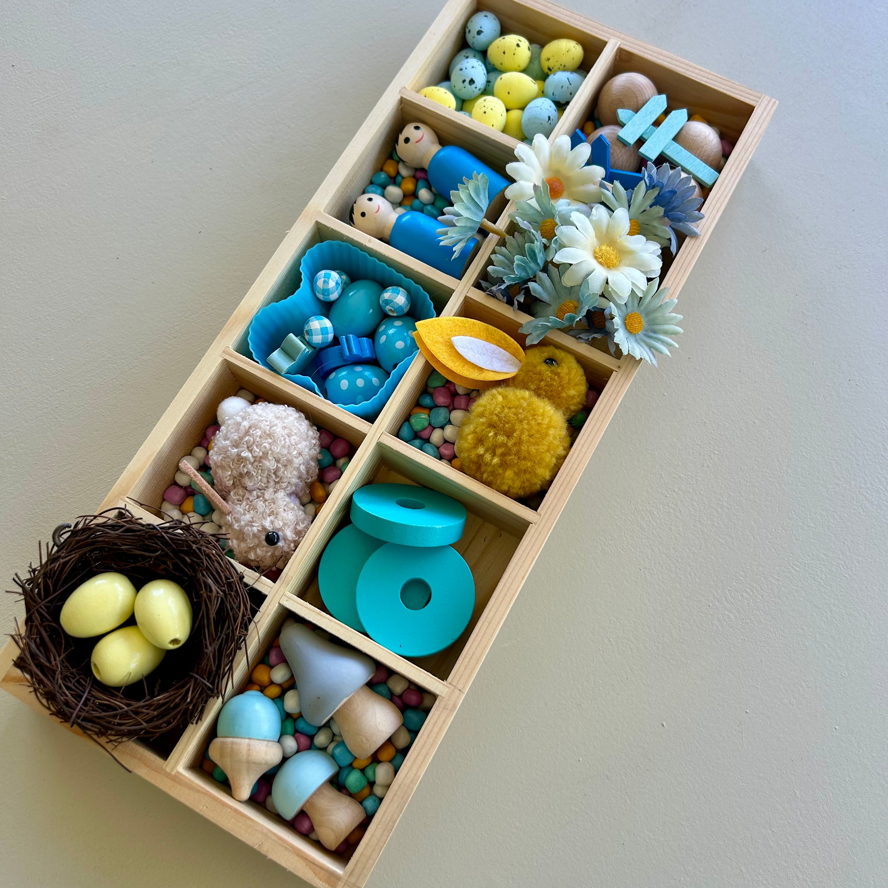 Montessori inspired tinker tray
