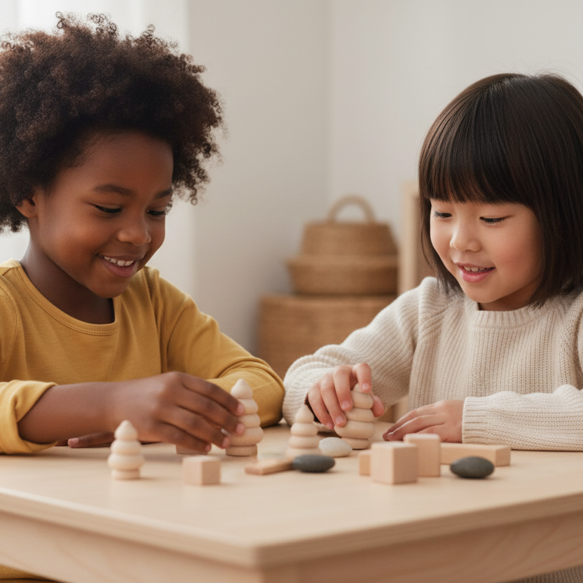 Natural loose parts for waldorf play