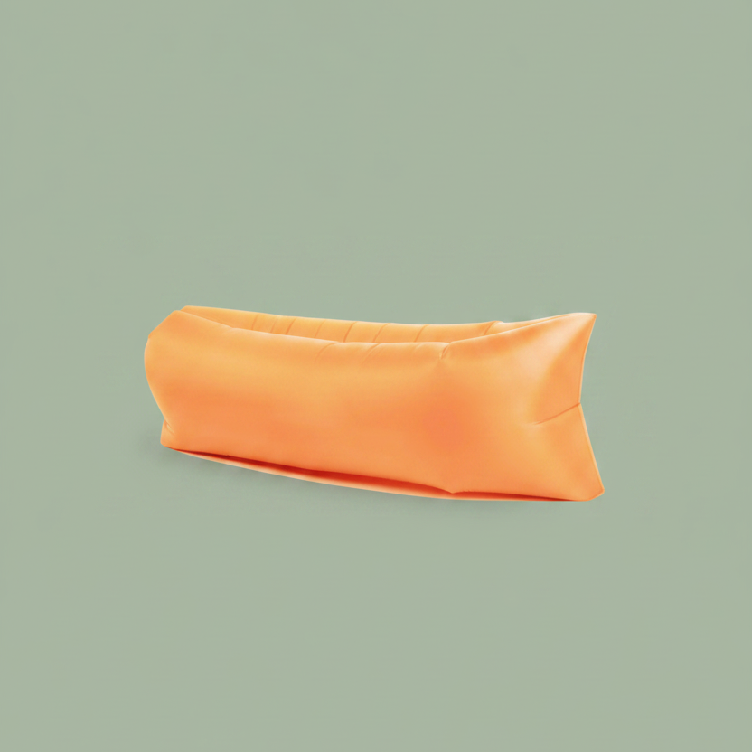 orange inflatable air bed - sensory feedback