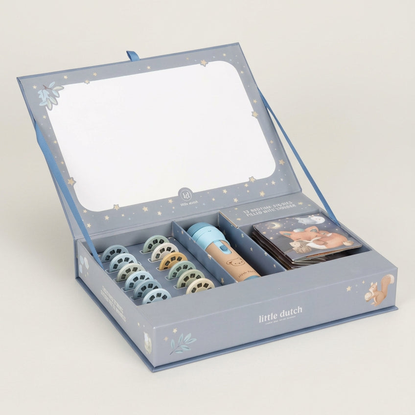 Children's projector set in a 'Little Dutch' box on a white background
