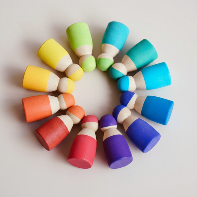 pegdolls in round circle