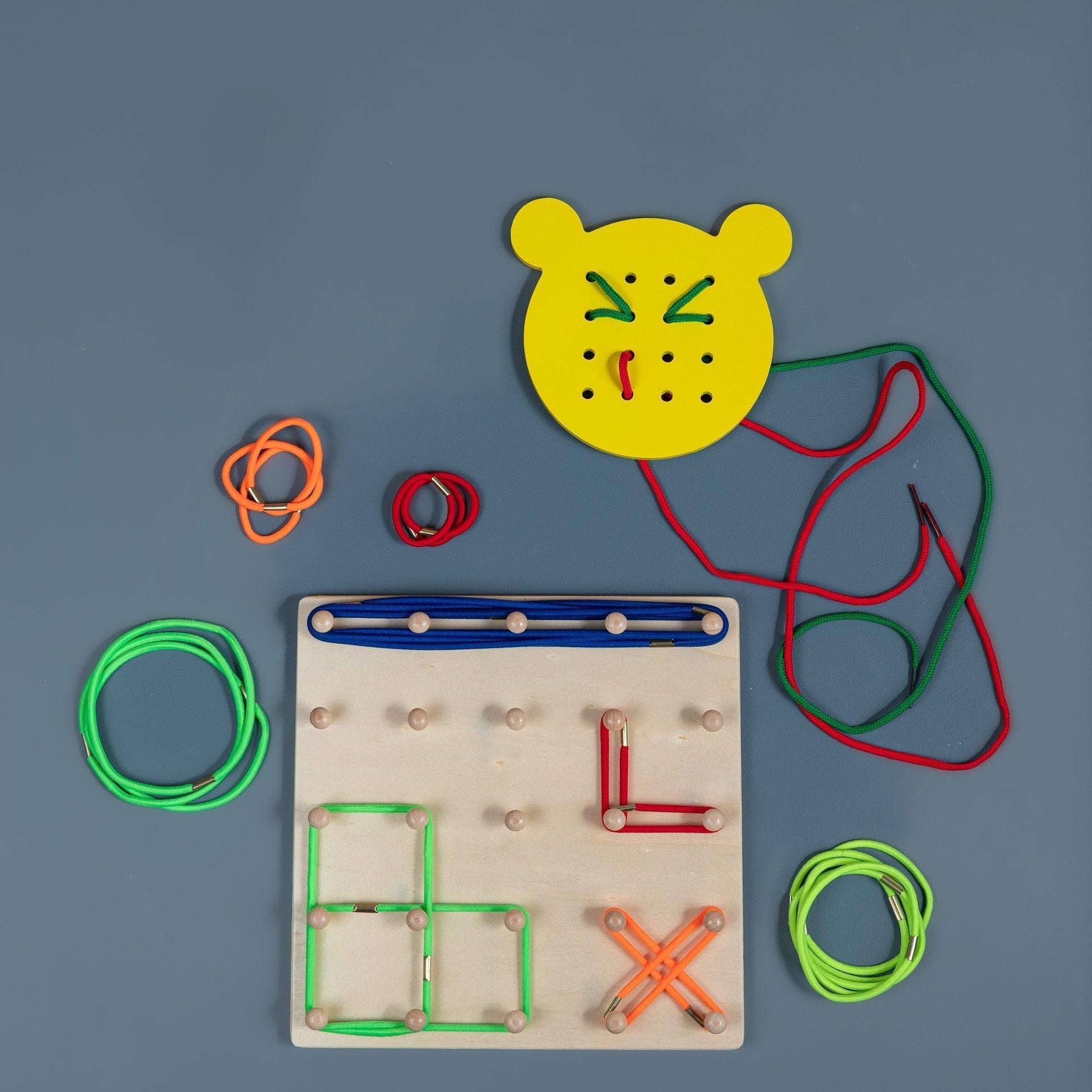 2 In 1 Wooden Geoboard - tiny tree toys - tiny tree toys