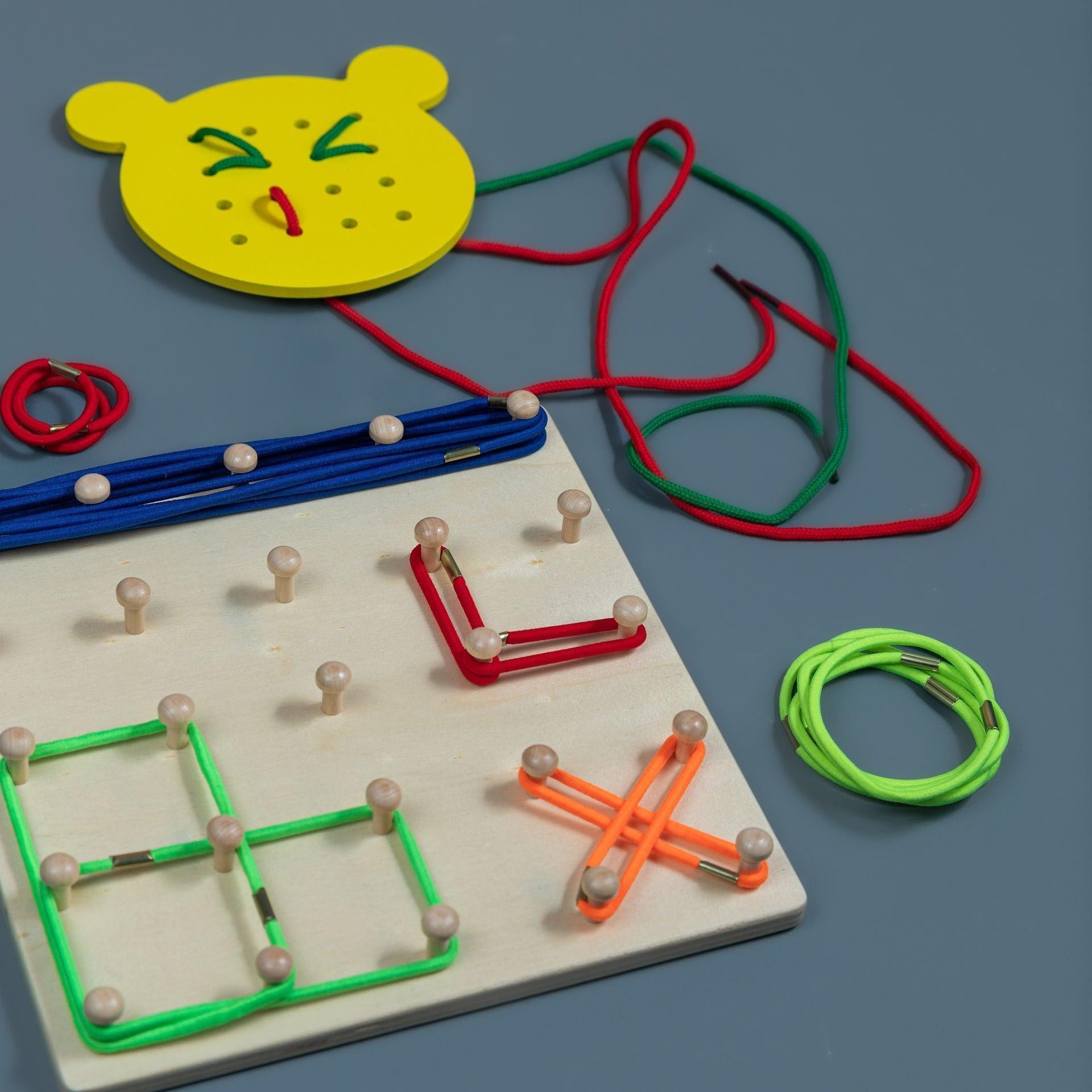 2 In 1 Wooden Geoboard - tiny tree toys - tiny tree toys