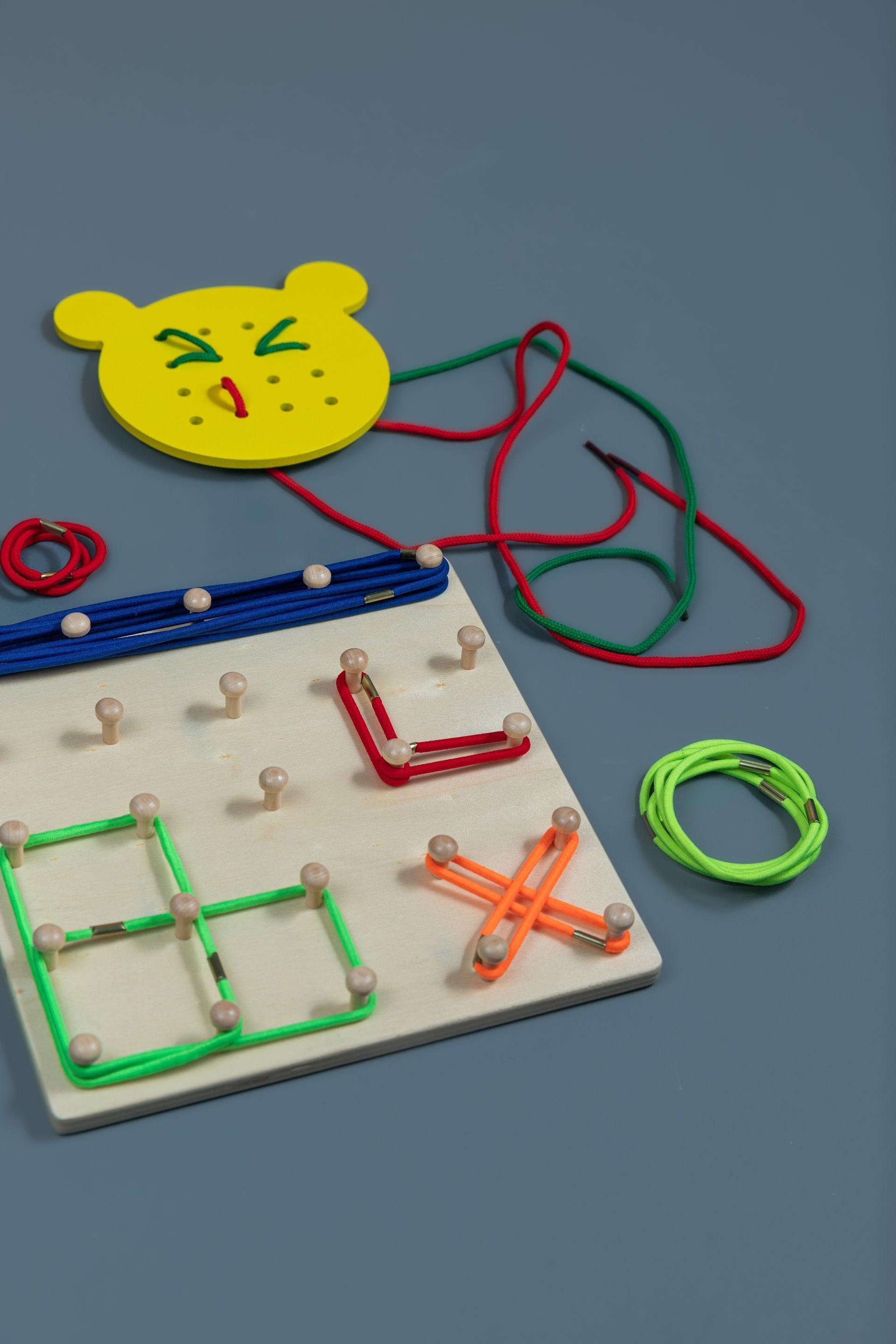 2 In 1 Wooden Geoboard - tiny tree toys - tiny tree toys