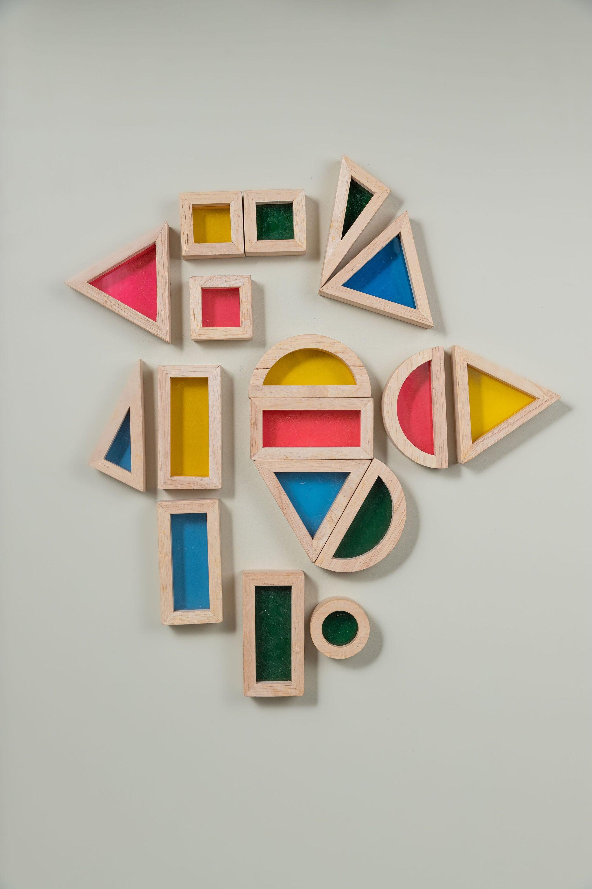 24 Pc Wooden Rainbow Blocks - tiny tree toys - Kidpik