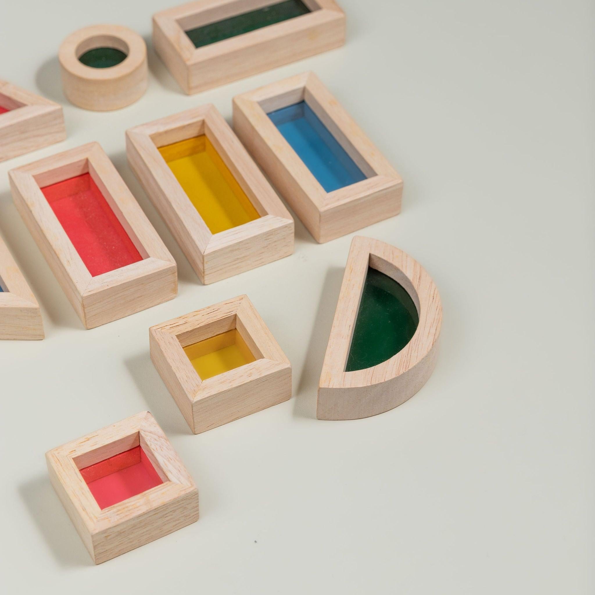 24 Pc Wooden Rainbow Blocks - tiny tree toys - Kidpik