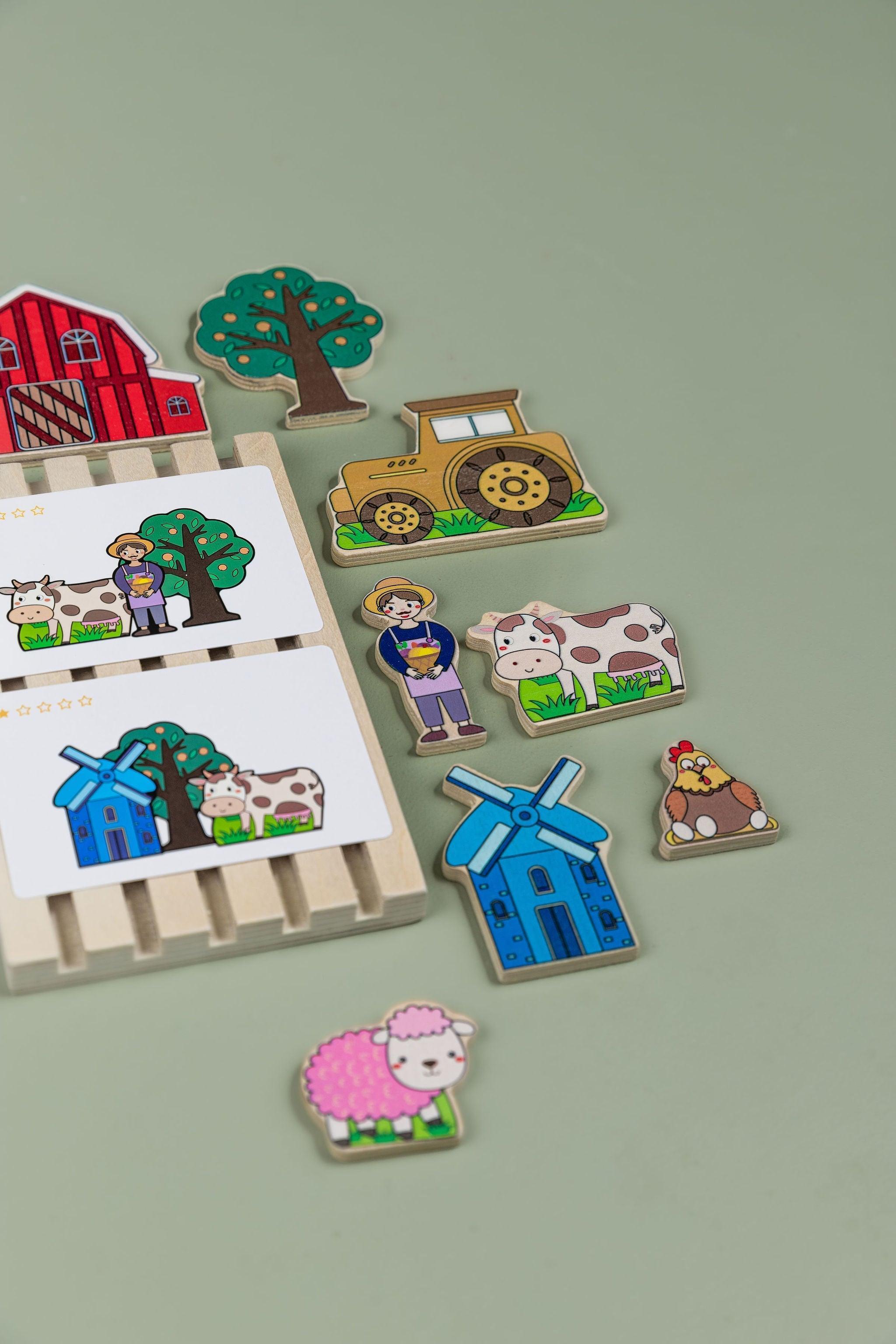 3D Figure Ground Puzzle: Farm - tiny tree toys - tiny tree toys