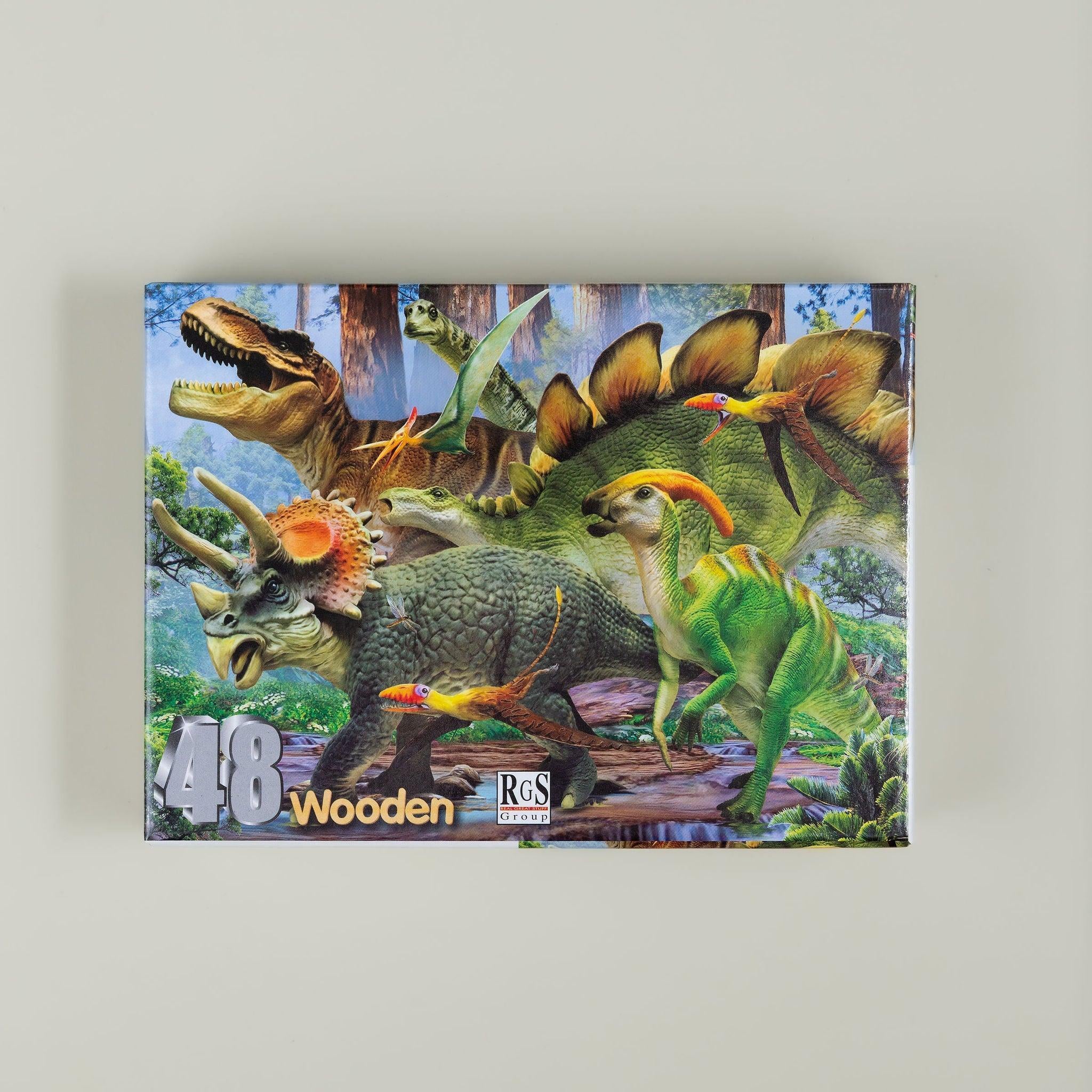 Dinosaurs In The Forest Puzzle 48Pce A4 - tiny tree toys - Smart Thinking