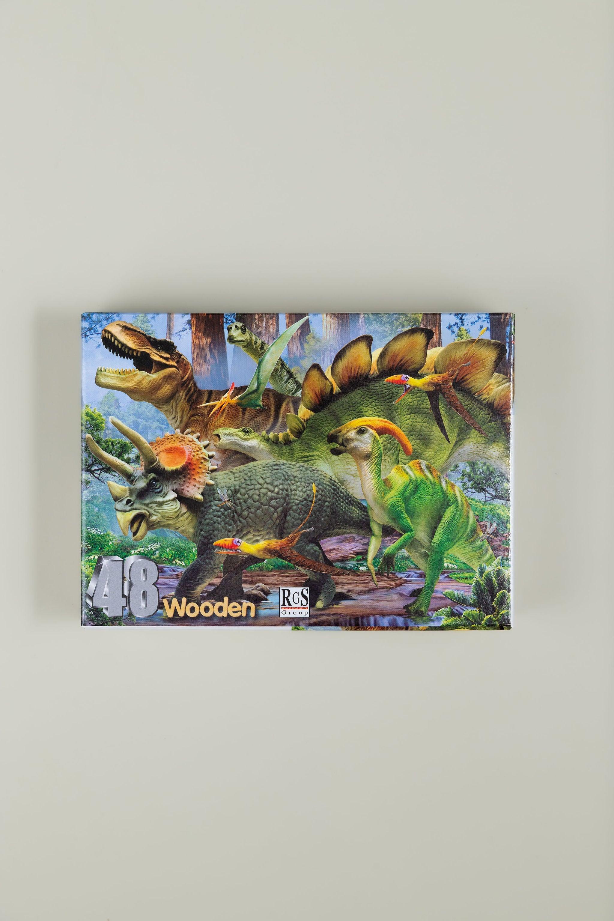 Dinosaurs In The Forest Puzzle 48Pce A4 - tiny tree toys - Smart Thinking