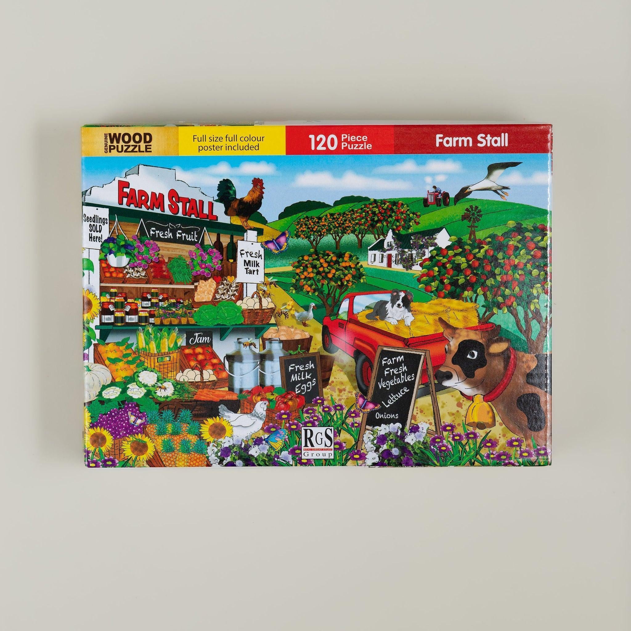 Farm Stall Puzzle 120 Pcs A3 - tiny tree toys - Smart Thinking