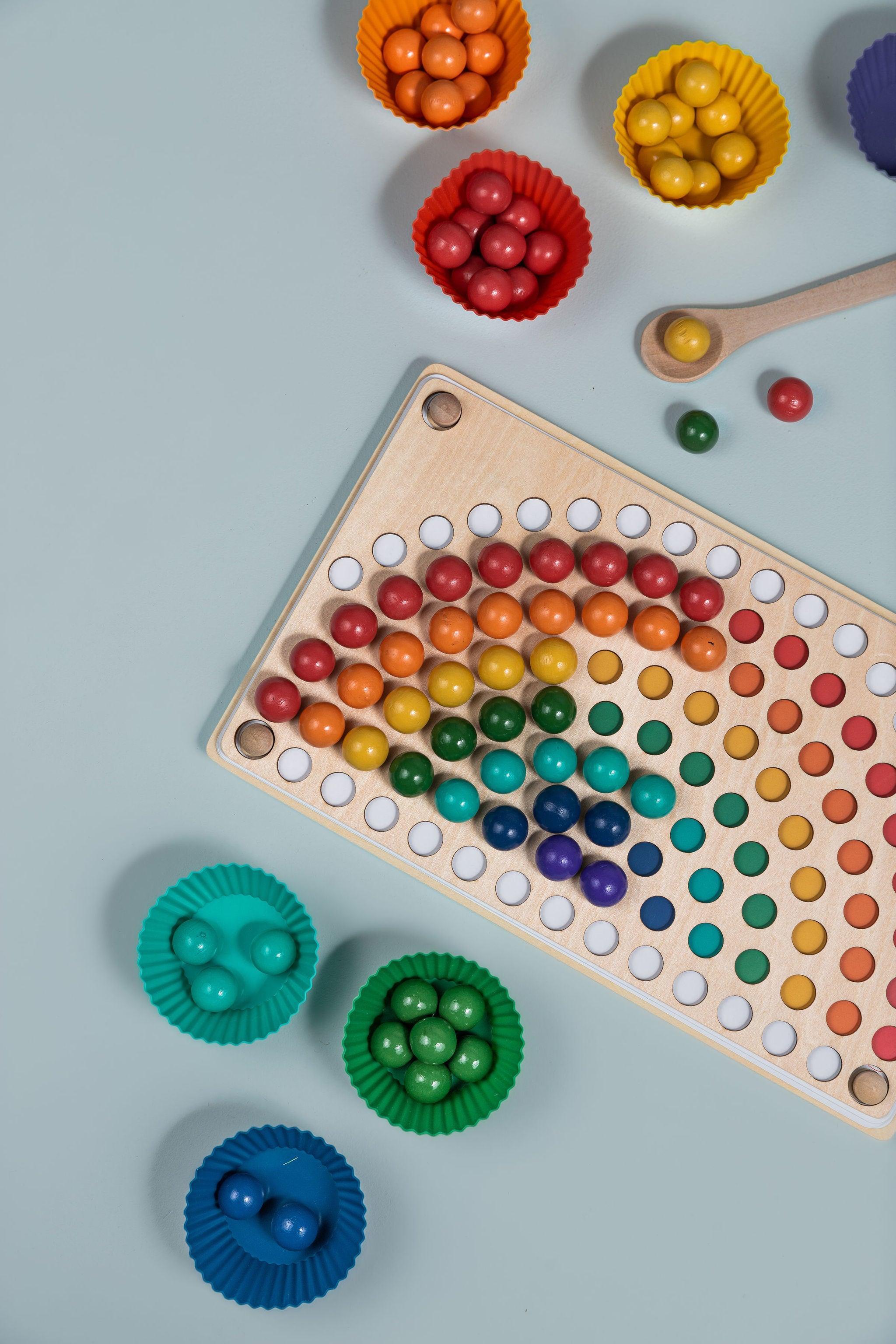 Fine Motor Beading Set Rainbow - tiny tree toys - tiny tree toys