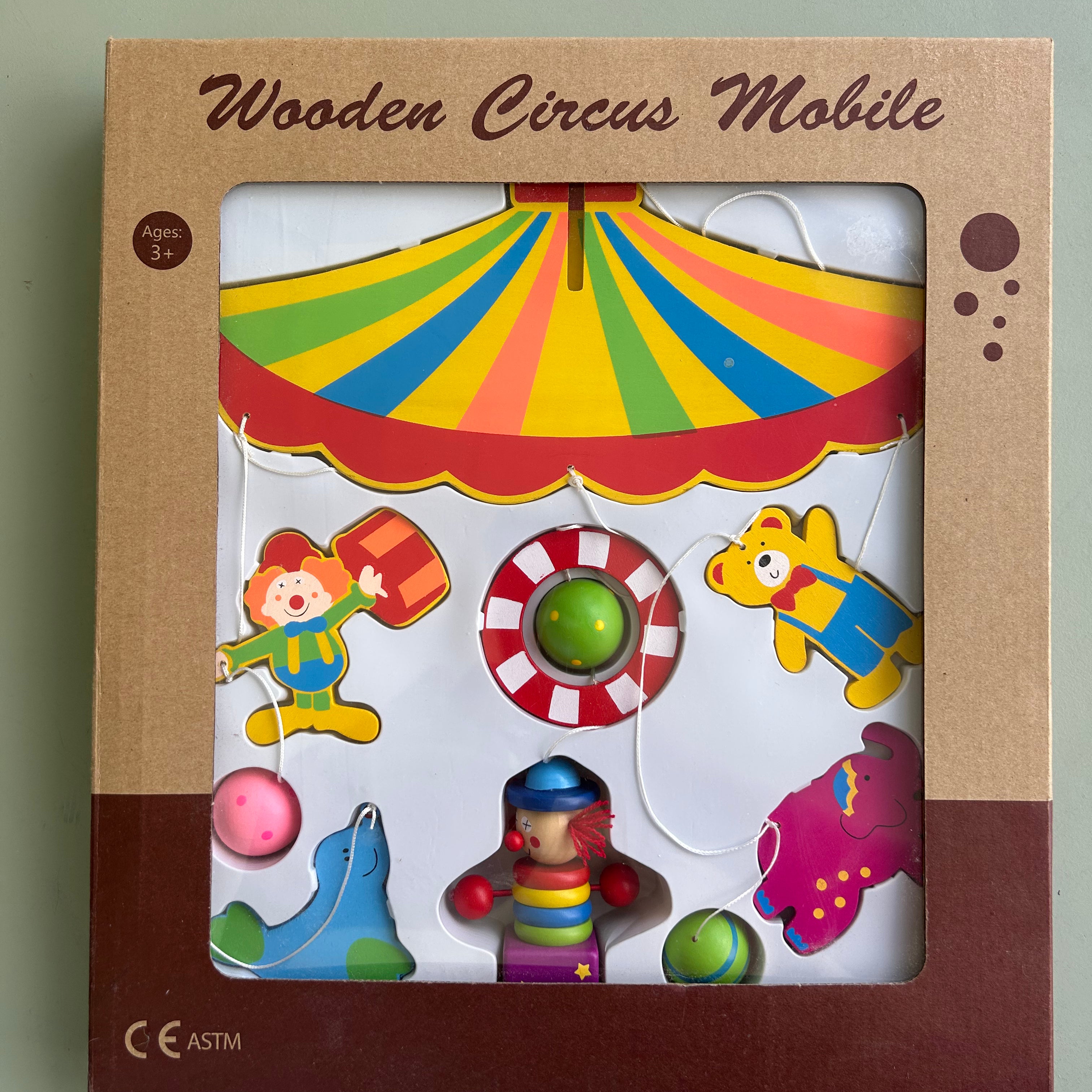 Wooden Circus Mobile - tiny tree toys