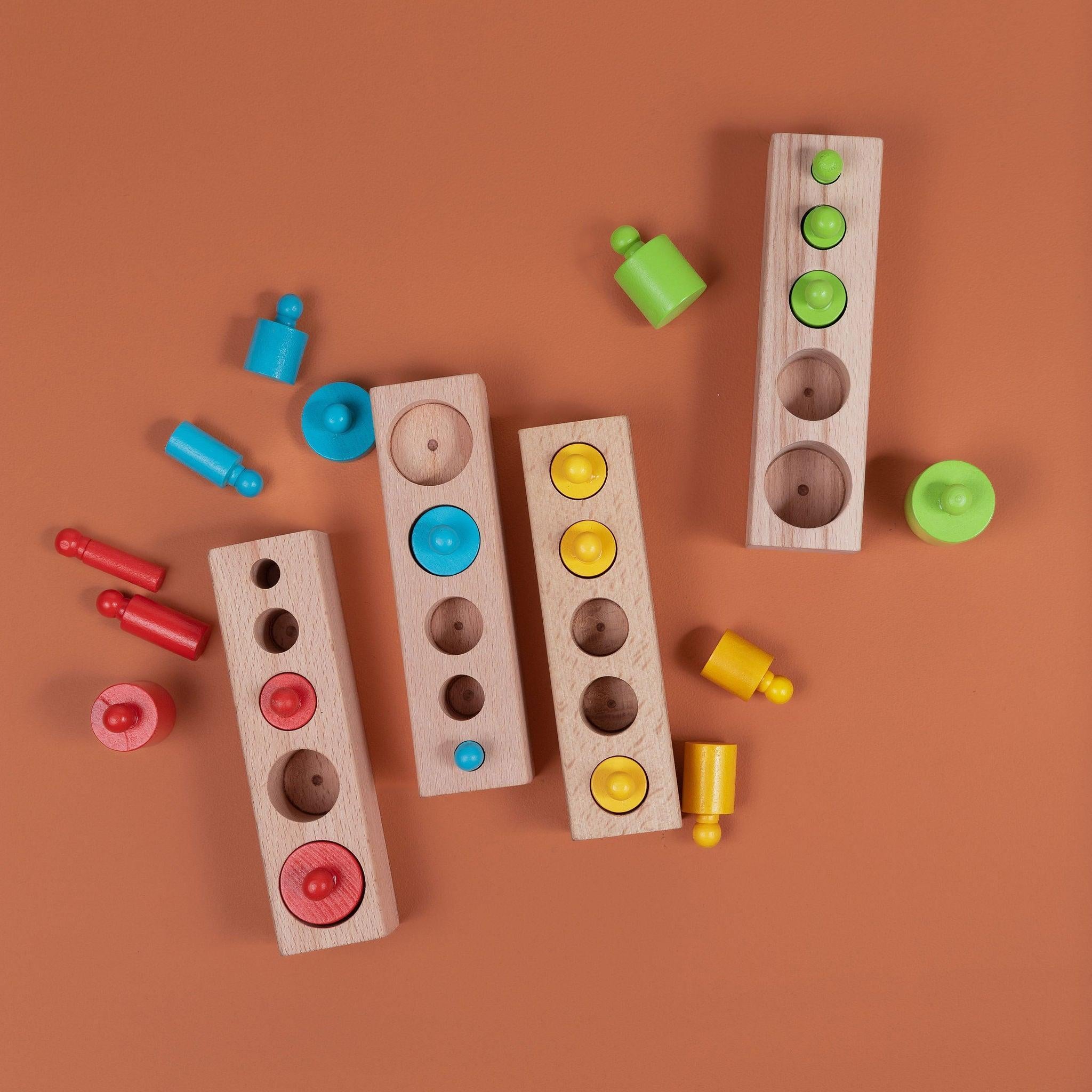 Knobbed Cylinders - tiny tree toys - tiny tree toys