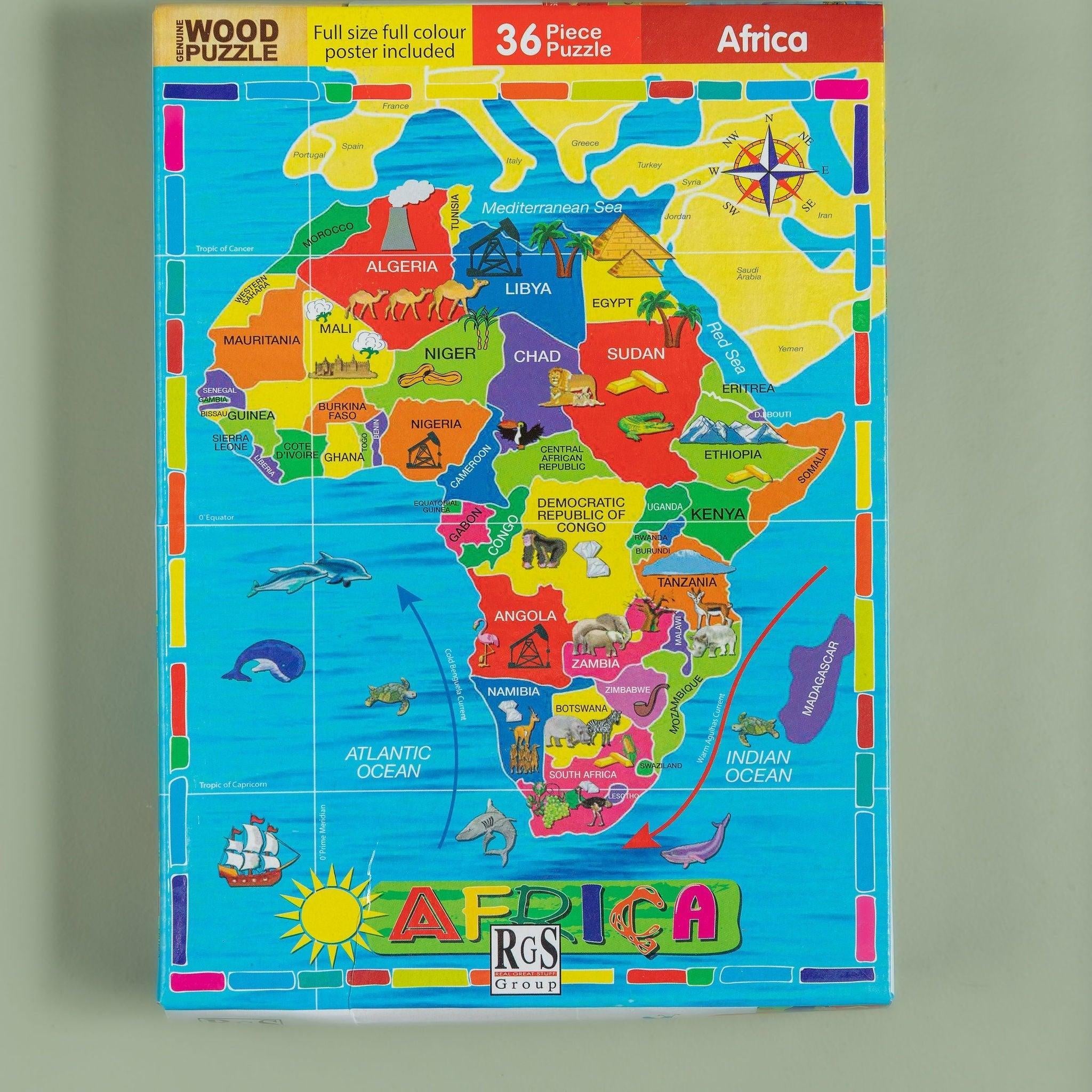 Africa Puzzle for Kids | 36pc Educational Toy
- tiny tree toys - Smart Thinking