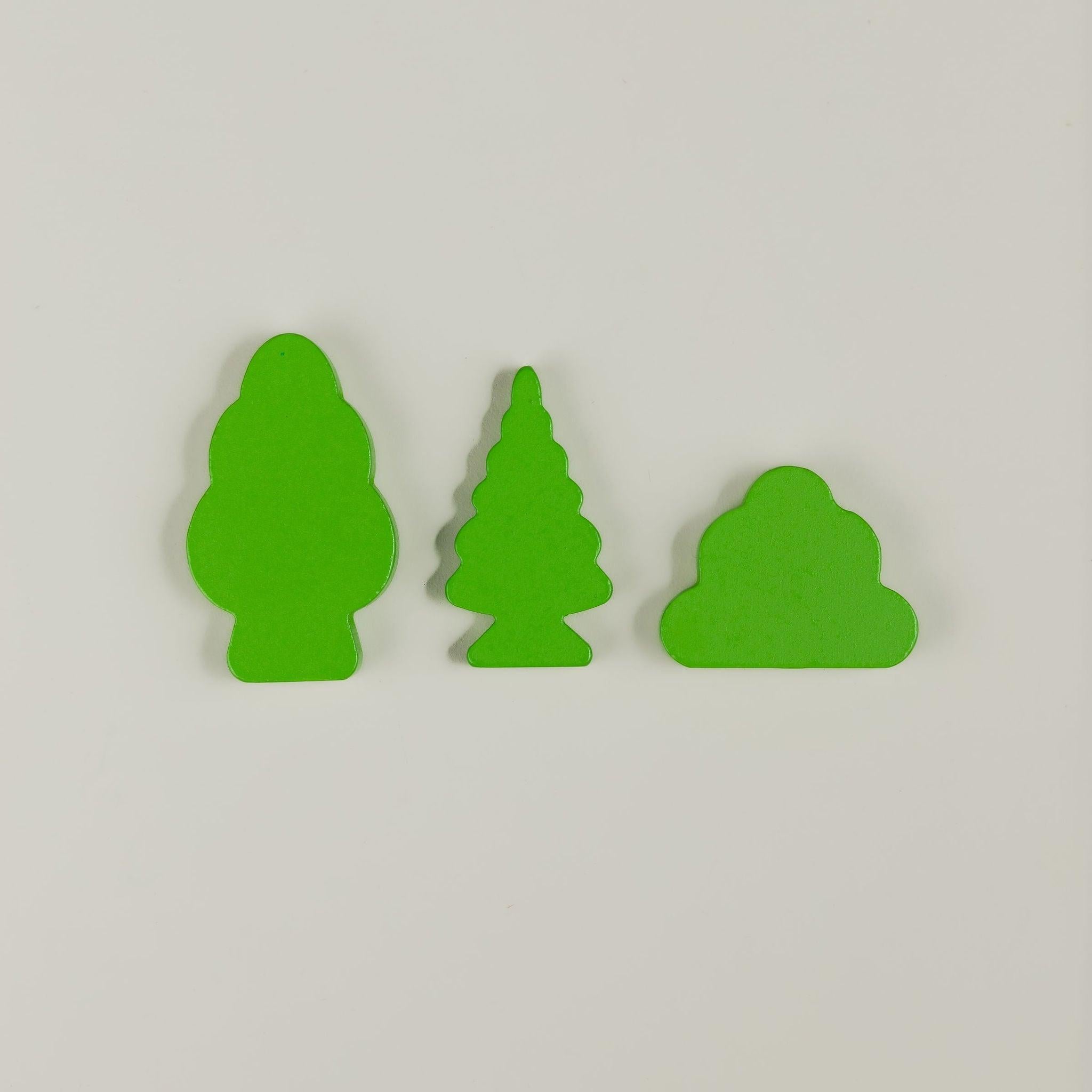 Mini Wooden Trees - Various Colours - tiny tree toys