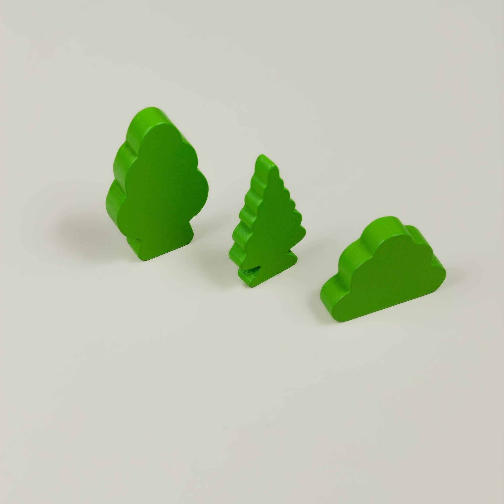 Mini wooden trees for forest and nature play