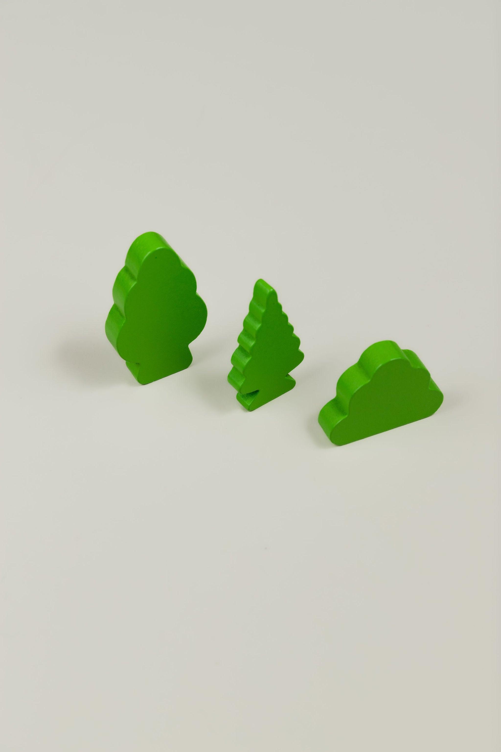 Mini wooden trees for forest and nature play