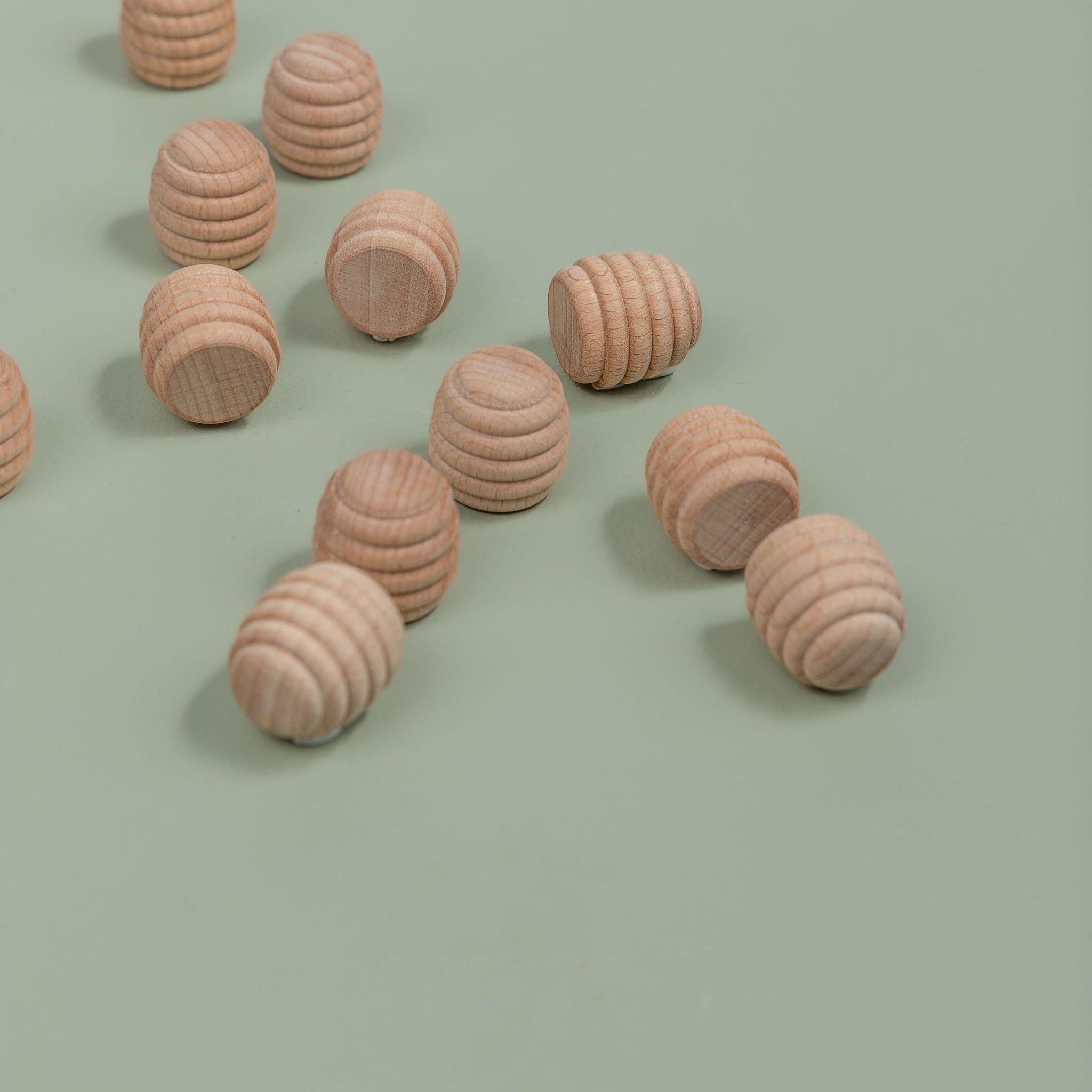 Wooden shapes for counting and sorting activities