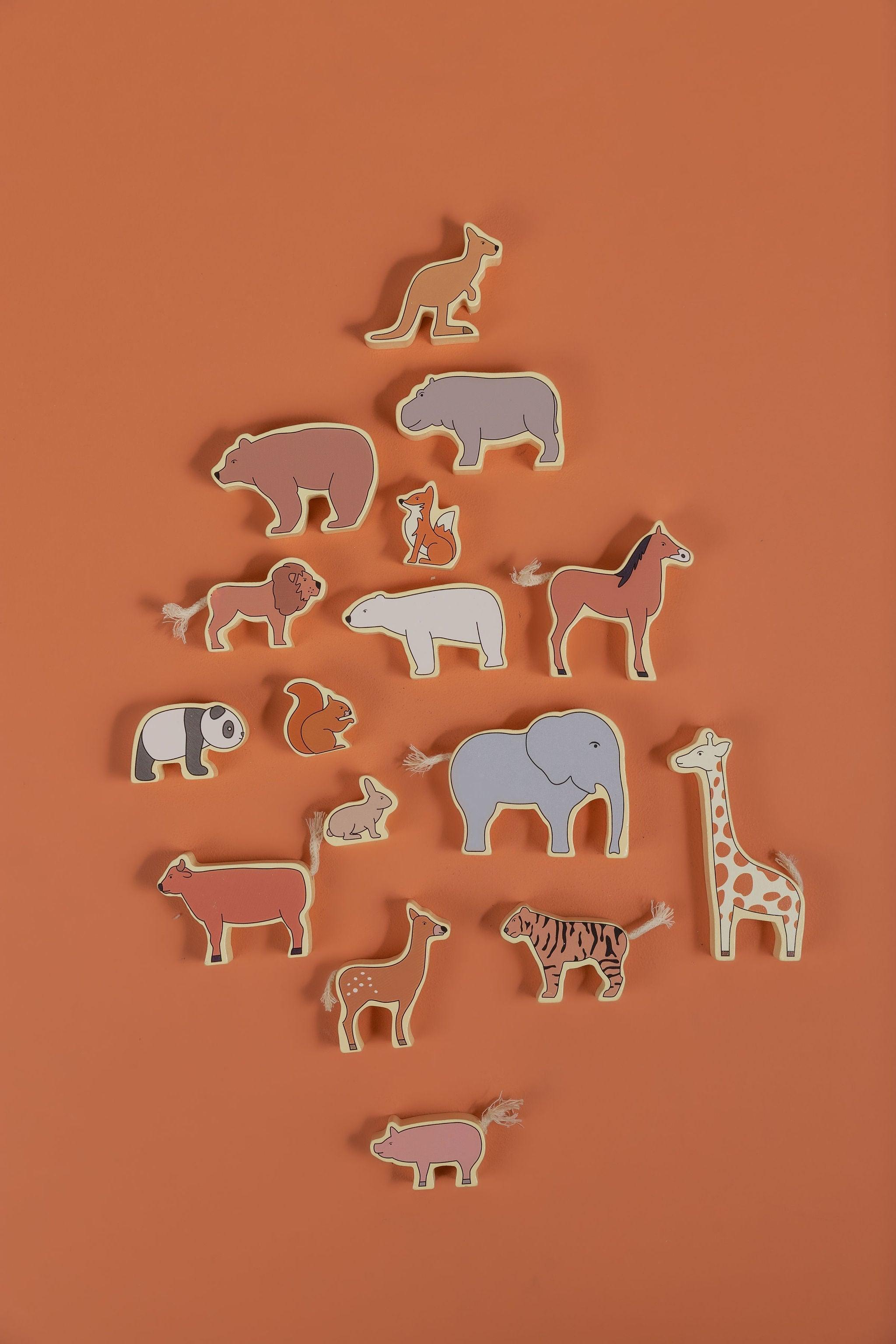 Natural Wooden Stacking Animals - tiny tree toys - tiny tree toys