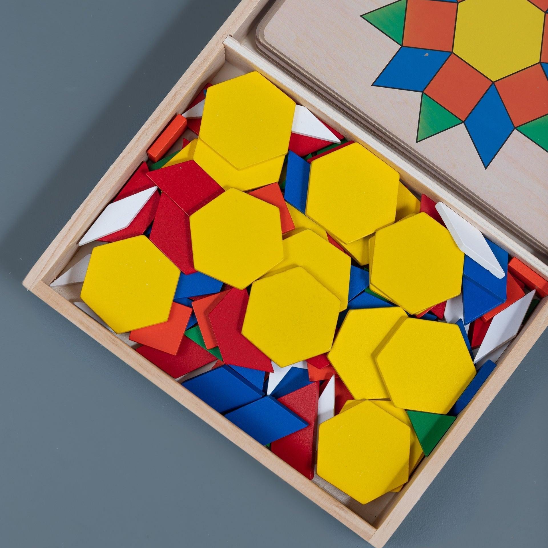 Wooden Pattern Blocks - tiny tree toys - Melissa & Doug