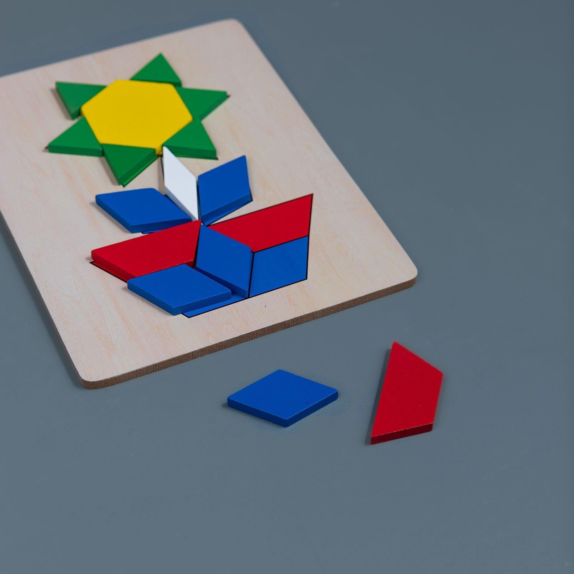 Wooden Pattern Blocks - tiny tree toys - Melissa & Doug