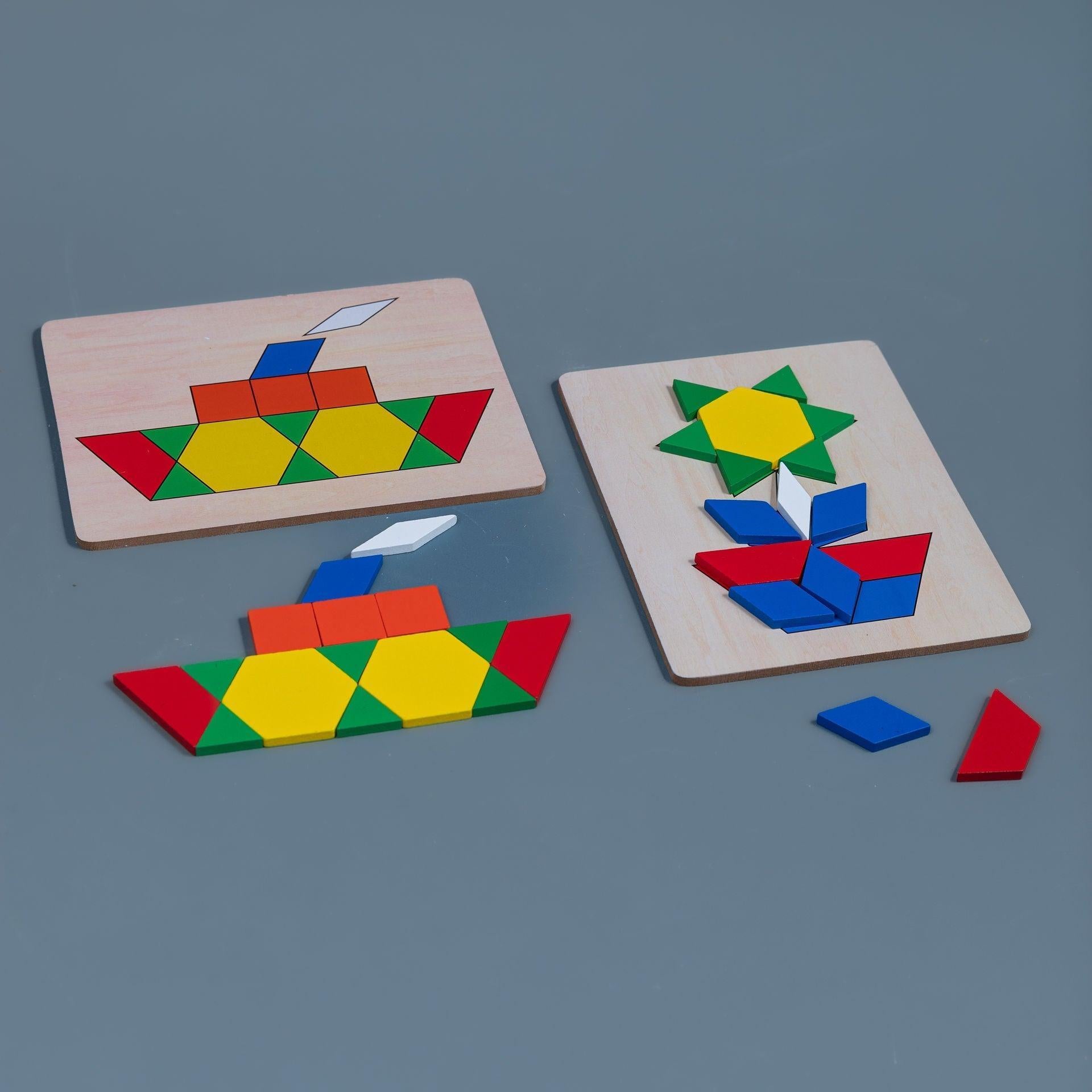 Wooden Pattern Blocks - tiny tree toys - Melissa & Doug