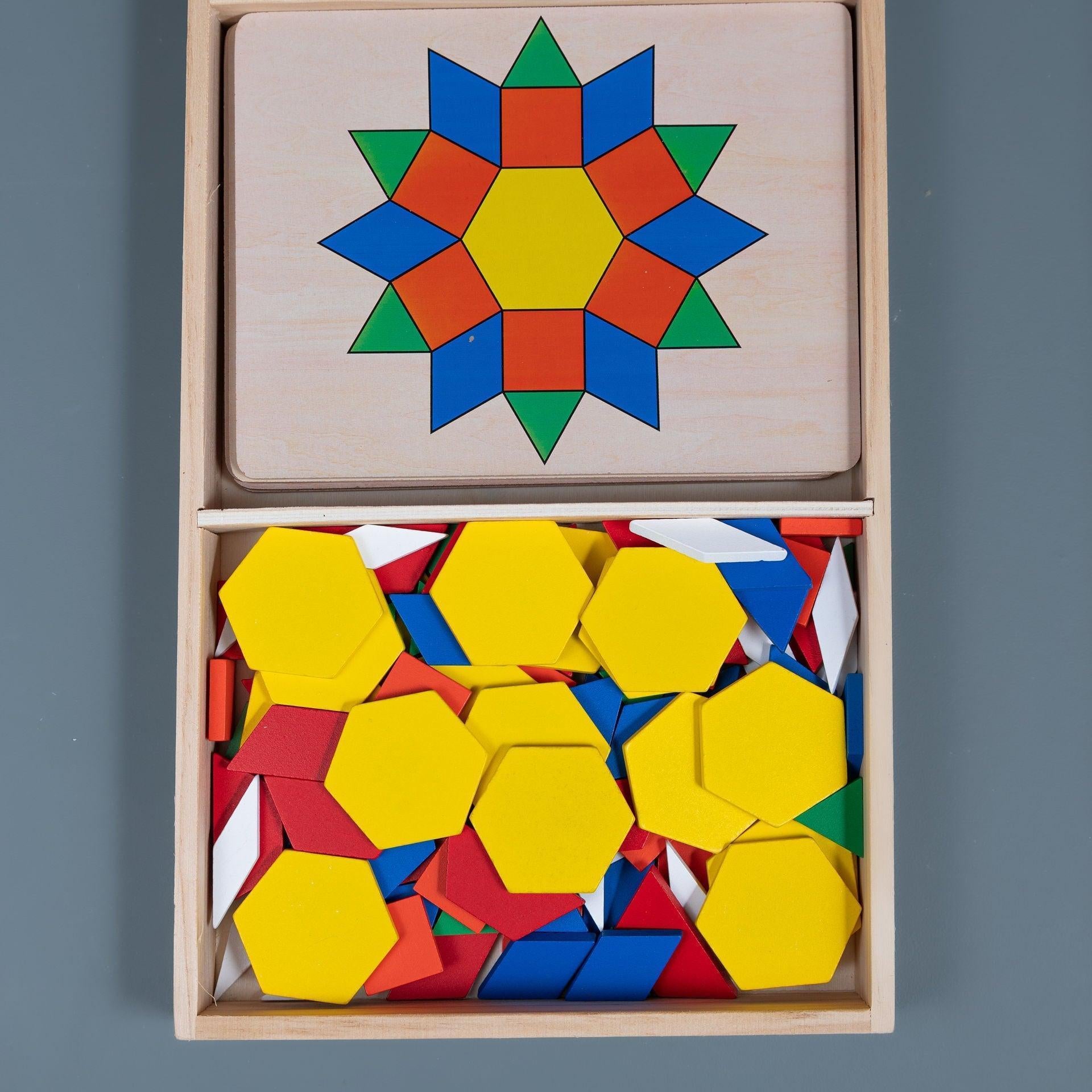 Wooden Pattern Blocks - tiny tree toys - Melissa & Doug