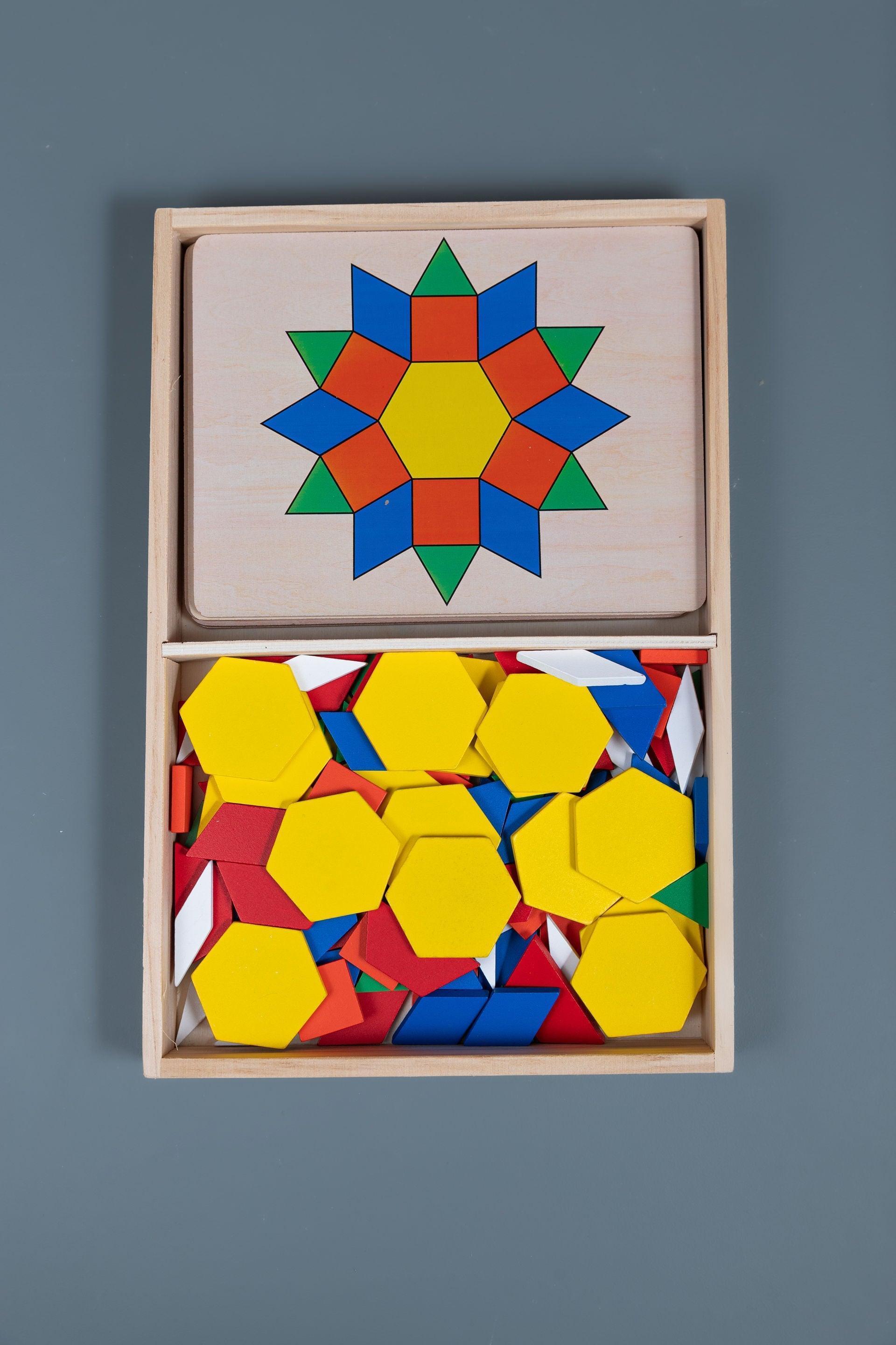 Wooden Pattern Blocks - tiny tree toys - Melissa & Doug