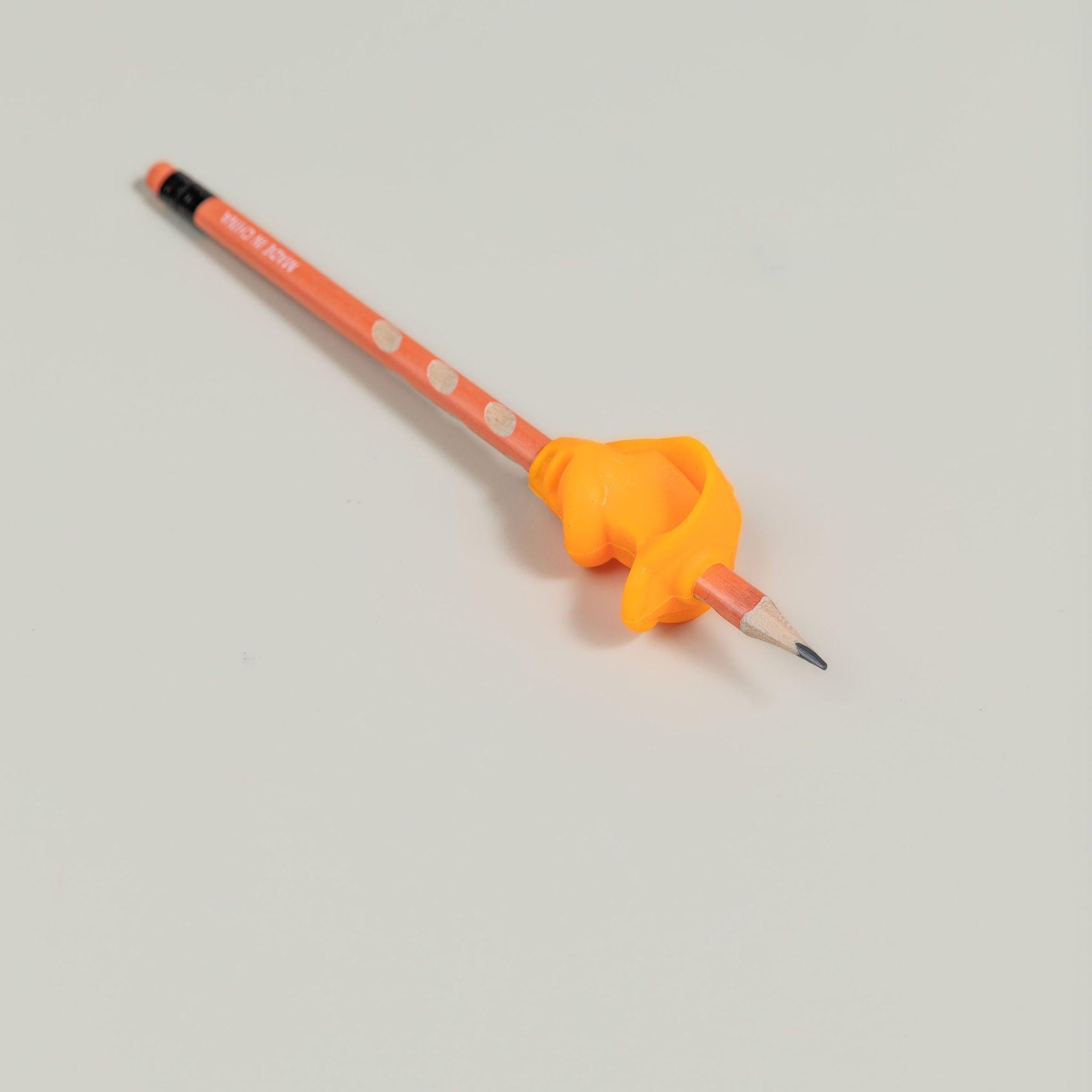 Pencil grips showing correct finger placement positions