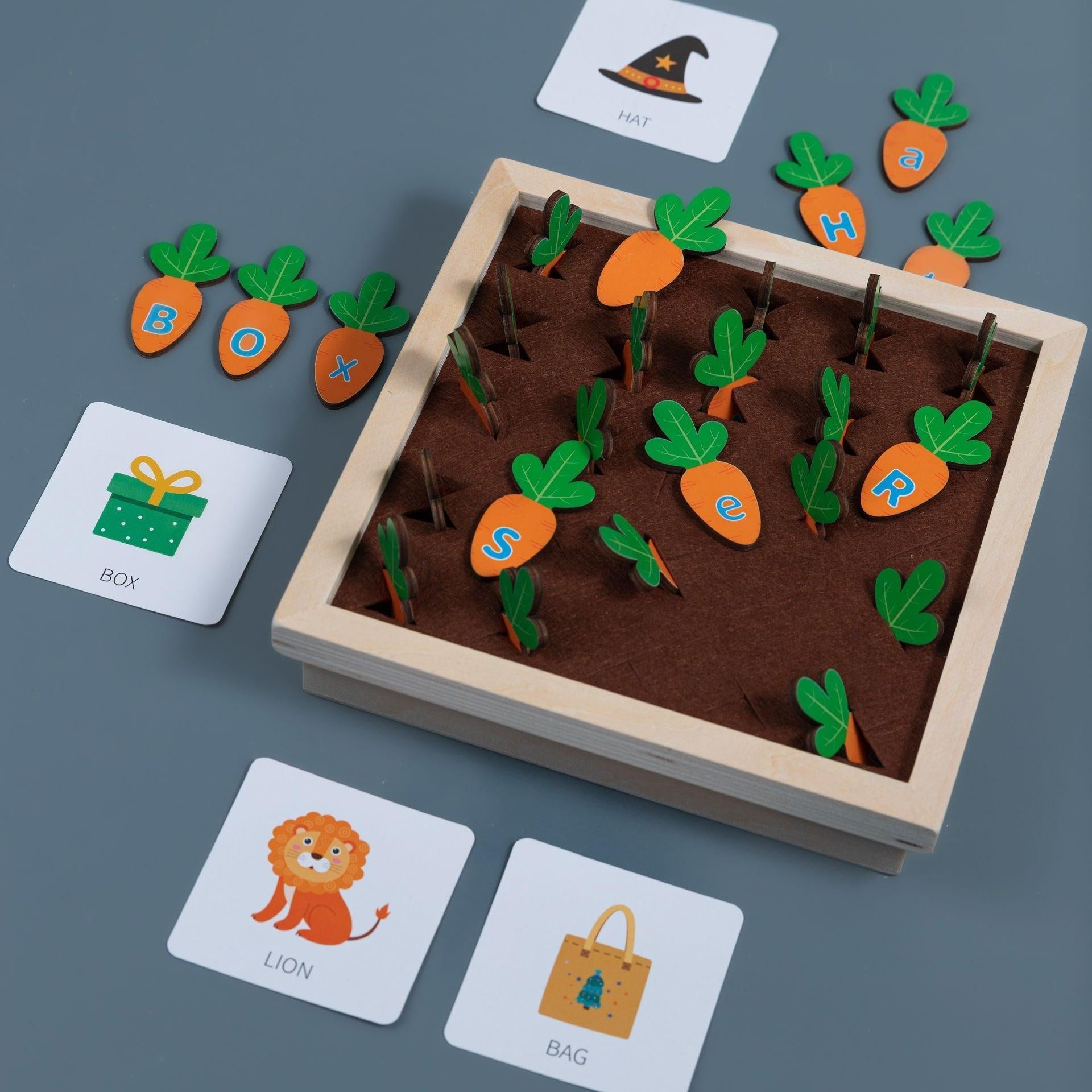 Spelling Carrots - tiny tree toys - tiny tree toys
