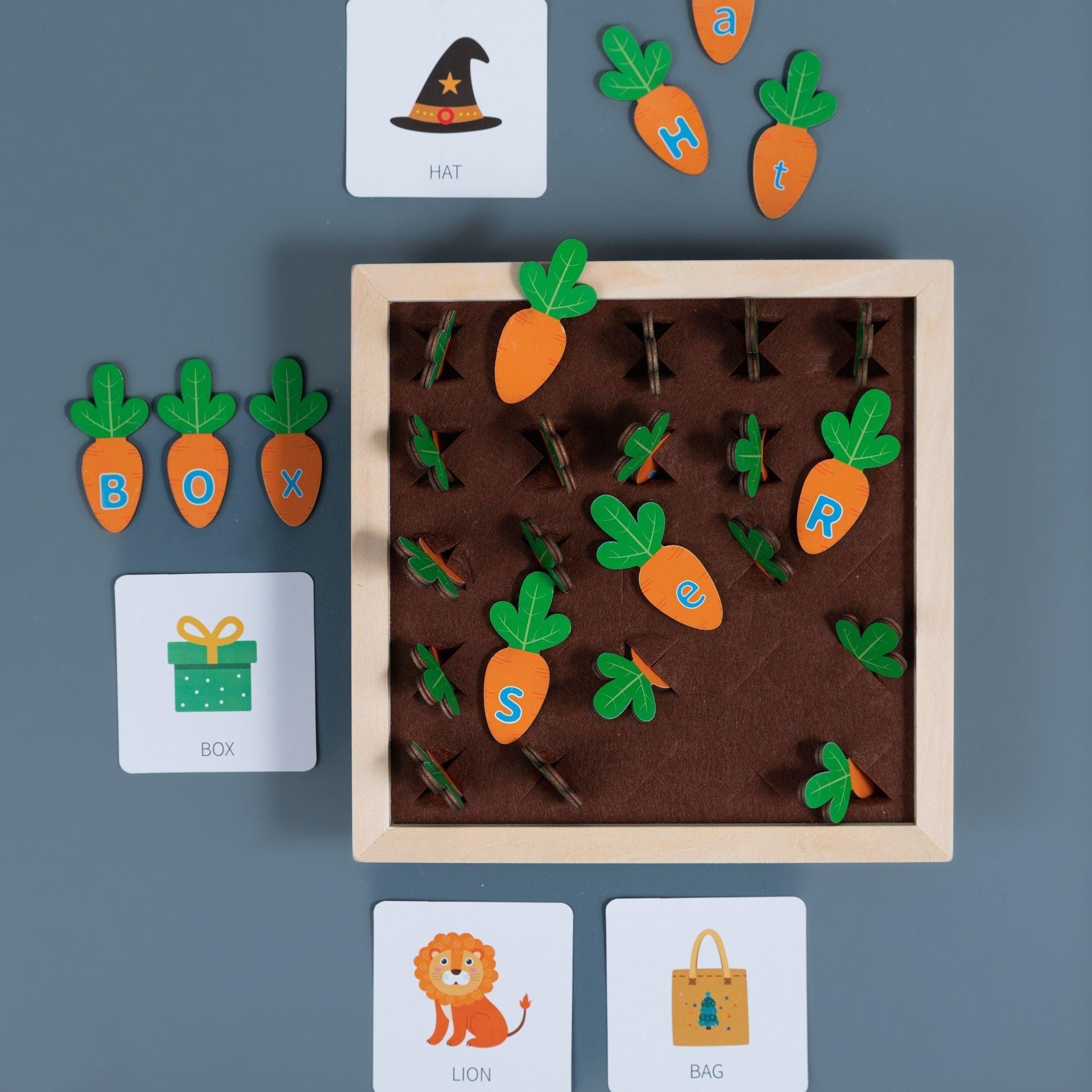 Spelling Carrots - tiny tree toys - tiny tree toys