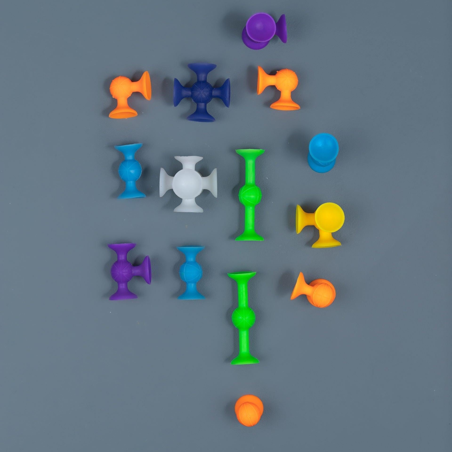 Suckers toy set in various sizes and colours