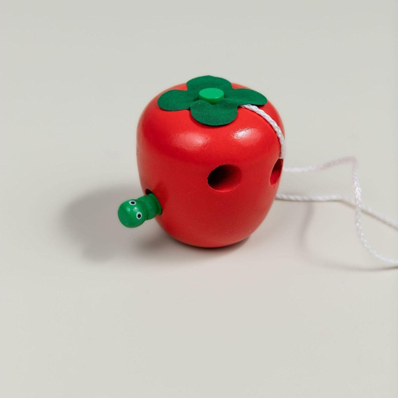 Wooden Apple Worm - tiny tree toys - tiny tree toys