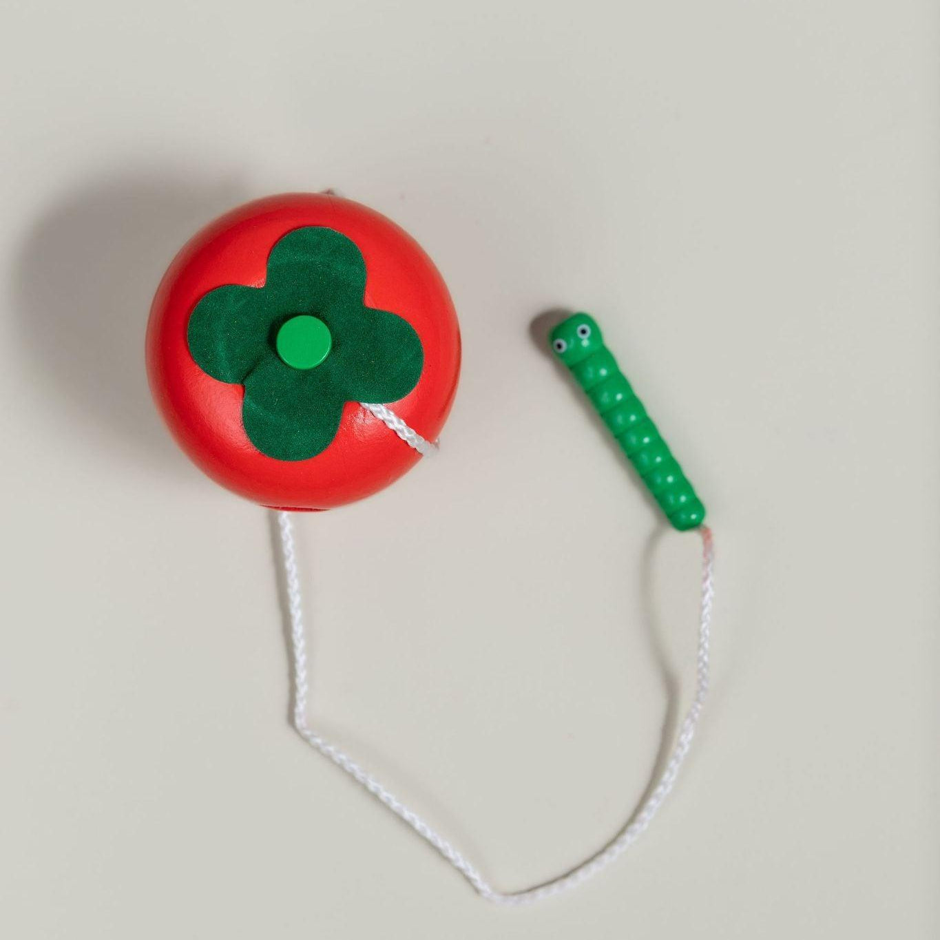 Wooden Apple Worm - tiny tree toys - tiny tree toys